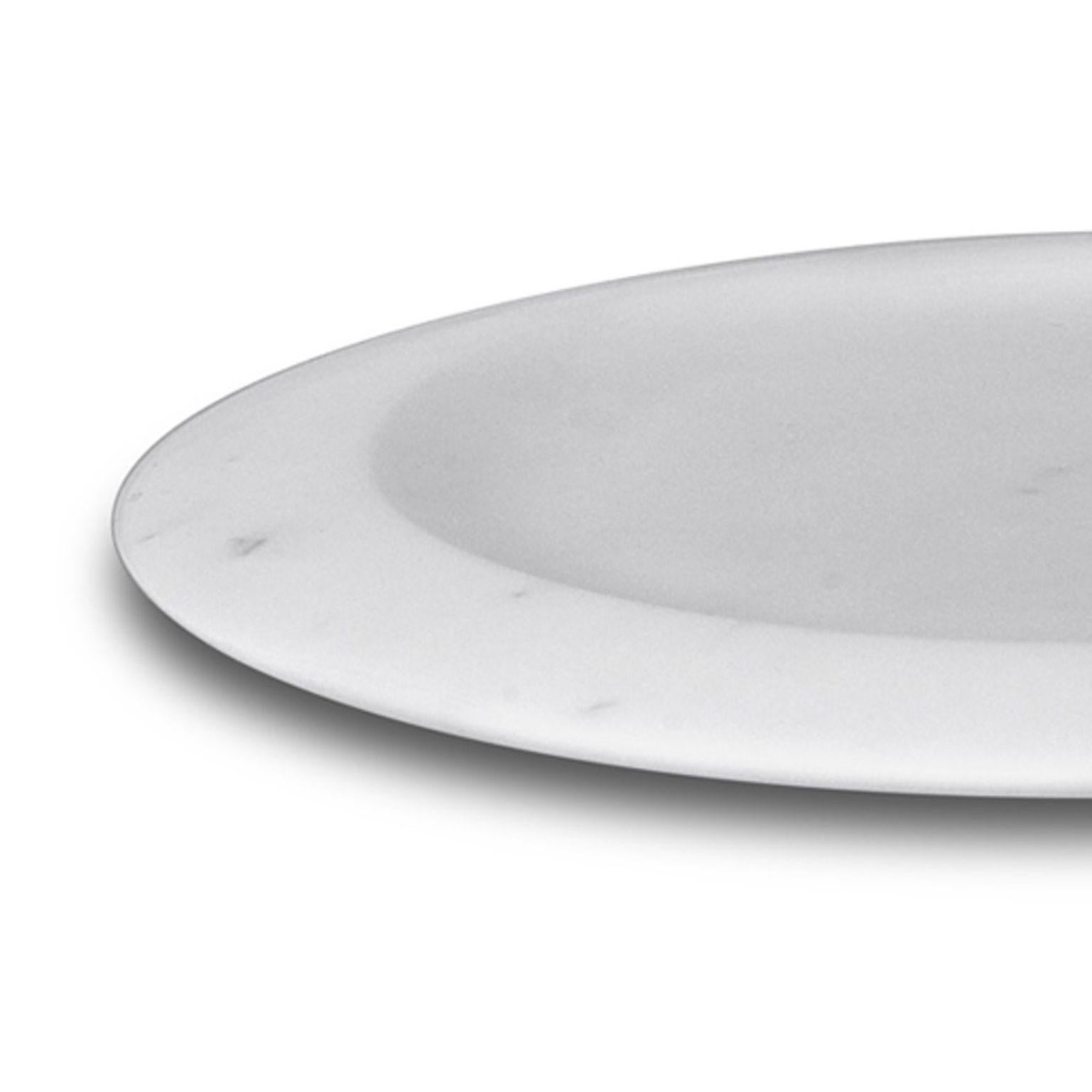 Modern Piatto Piano #2, Dining Plate, White by Ivan Colominas