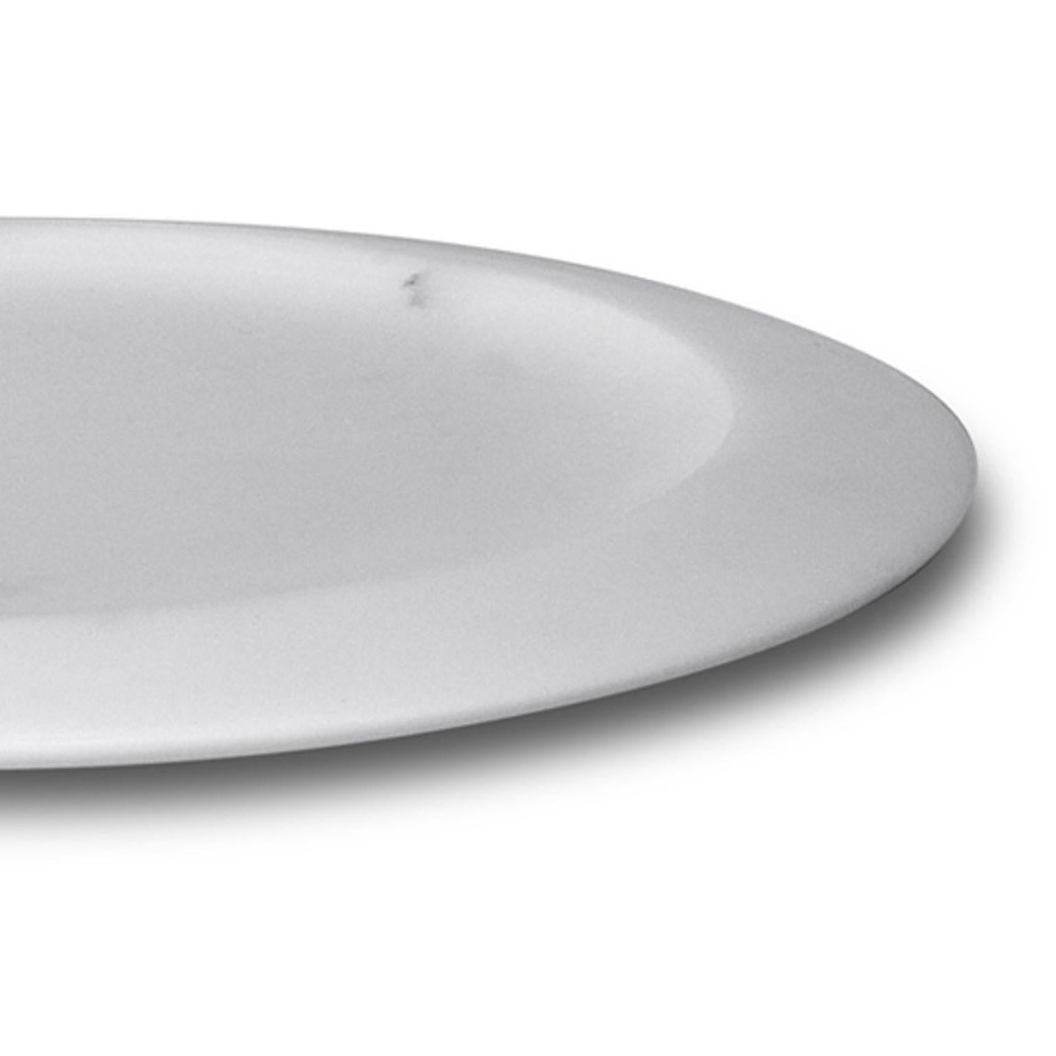 Italian Piatto Piano #2, Dining Plate, White by Ivan Colominas For Sale