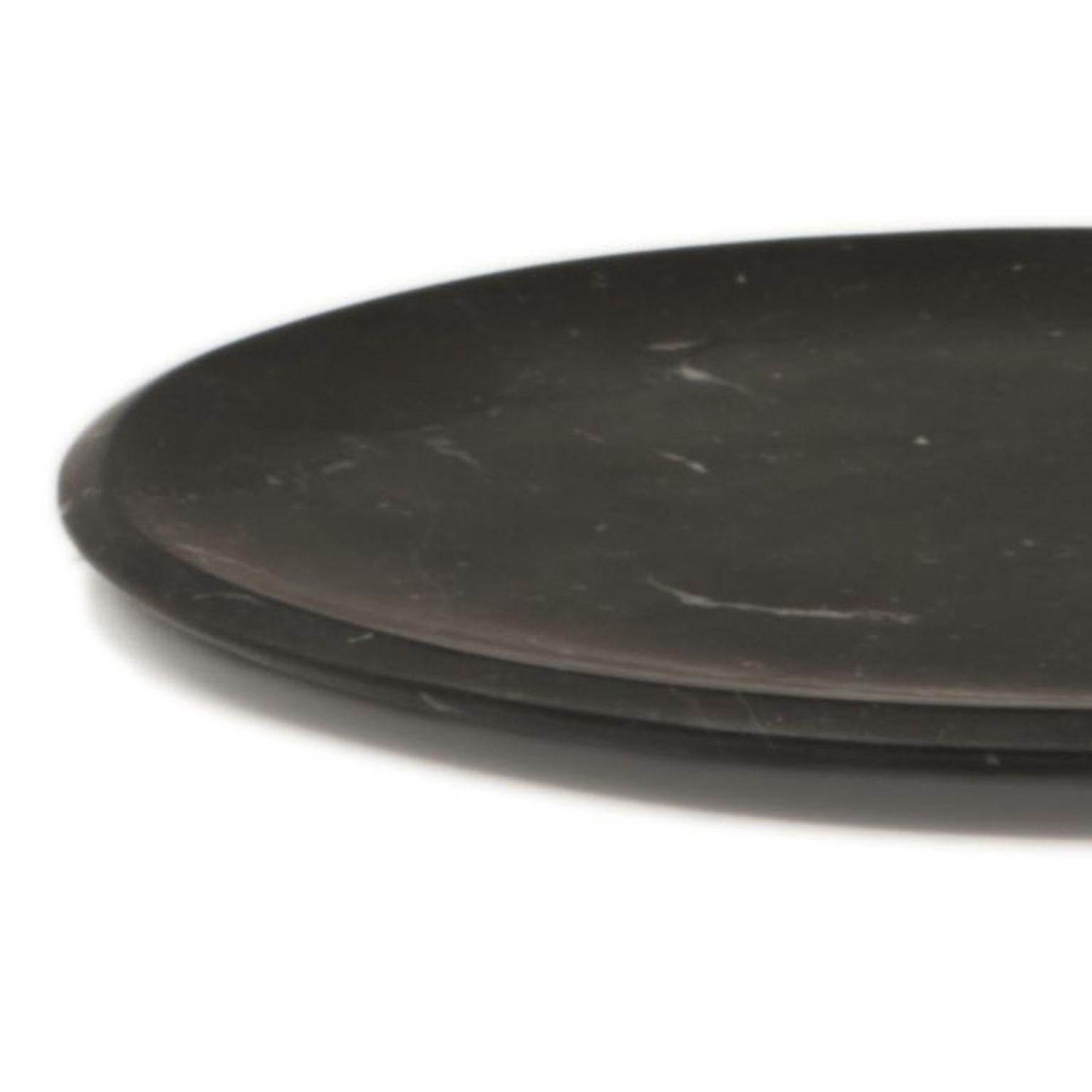 Piatto Piano #3, Plato lateral, Negro by Ivan Colominas Mármol en venta