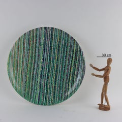 Plato de cerámica multicolor Piero Dorazio, años 90