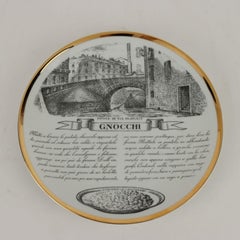 Piatto Piero Fornasetti Specialità Milanesi Italy Anni '60 '70