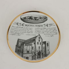 Piatto Piero Fornasetti Specialità Milanesi Italy Anni '60 '70
