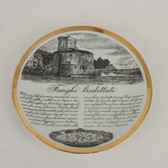 Piatto Piero Fornasetti Specialità Milanesi Italy Anni '60 '70