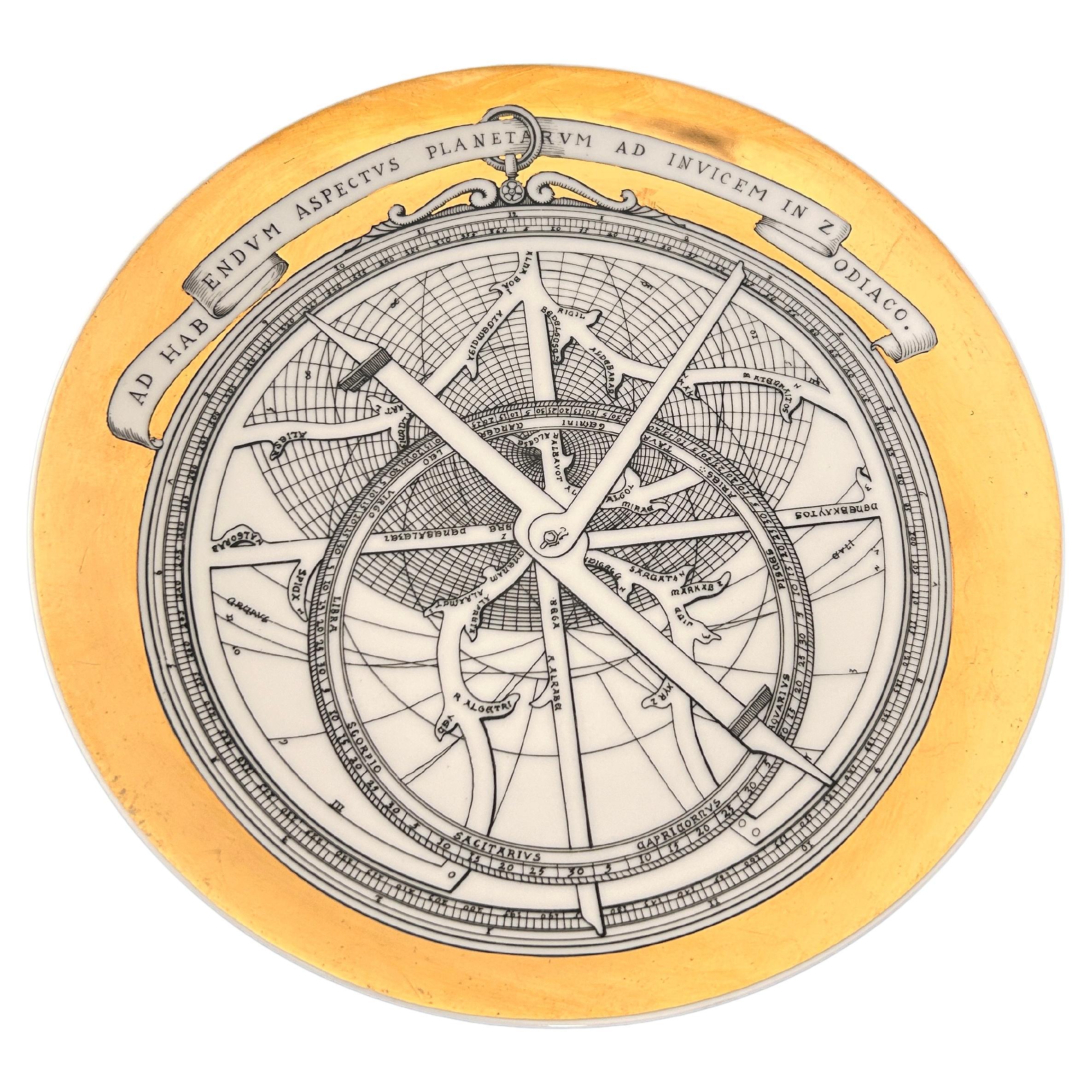 "Astrolabe" series plate, Piero Fornasetti, Fornasetti Milan, 1971