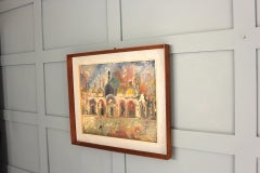 Piazza San Marco Venice Oil Painting, Abstract Expressionist, 29x39 cm