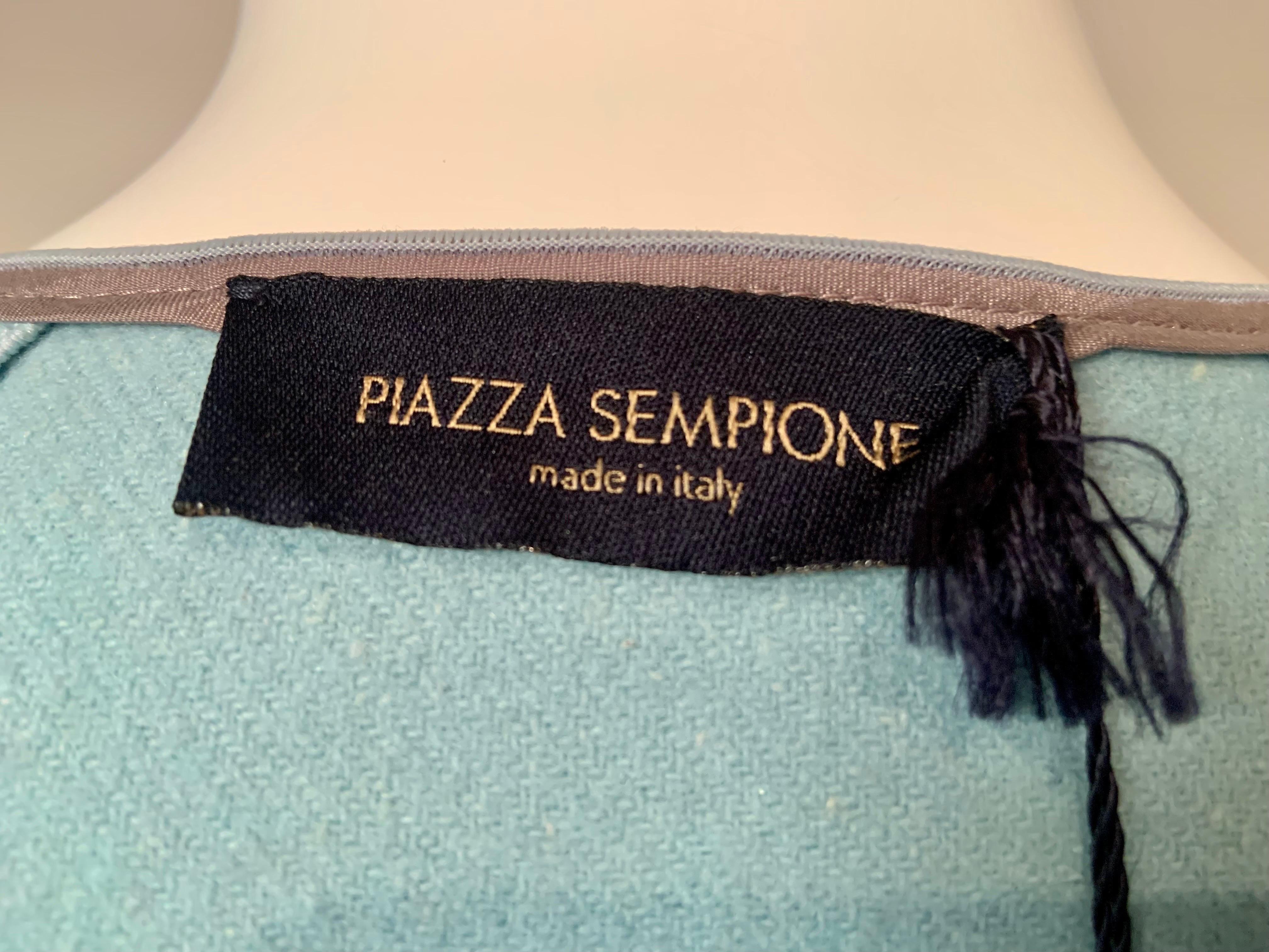 Women's Piazza Sempione Light Blue Cashmere Blend Cape with Original Tags For Sale