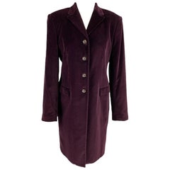 PIAZZA SEMPIONE Taille 8 Manteau à revers en coton mélangé violet