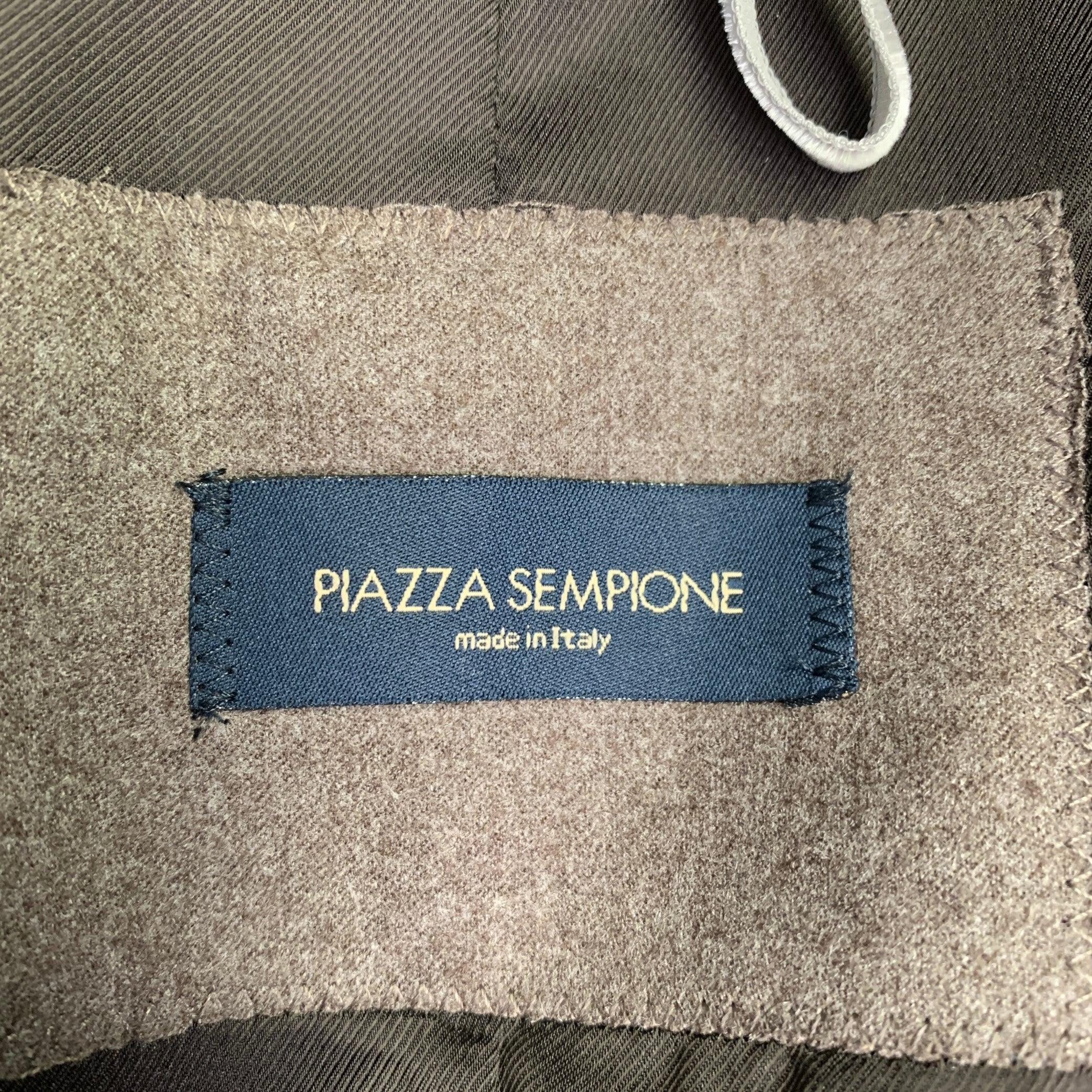 PIAZZA SEMPIONE Talla L Topo Mezcla de lana Chaqueta con solapa de muesca Blazer en Excelente estado para la venta en San Francisco, CA