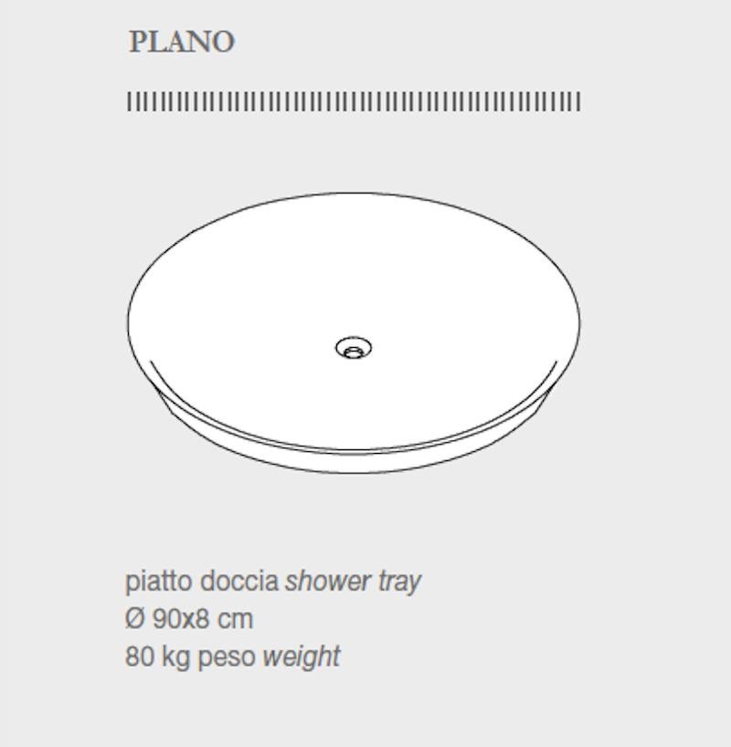 „Plano“ Shower-Tablett aus Marmor, anpassbar (Moderne) im Angebot