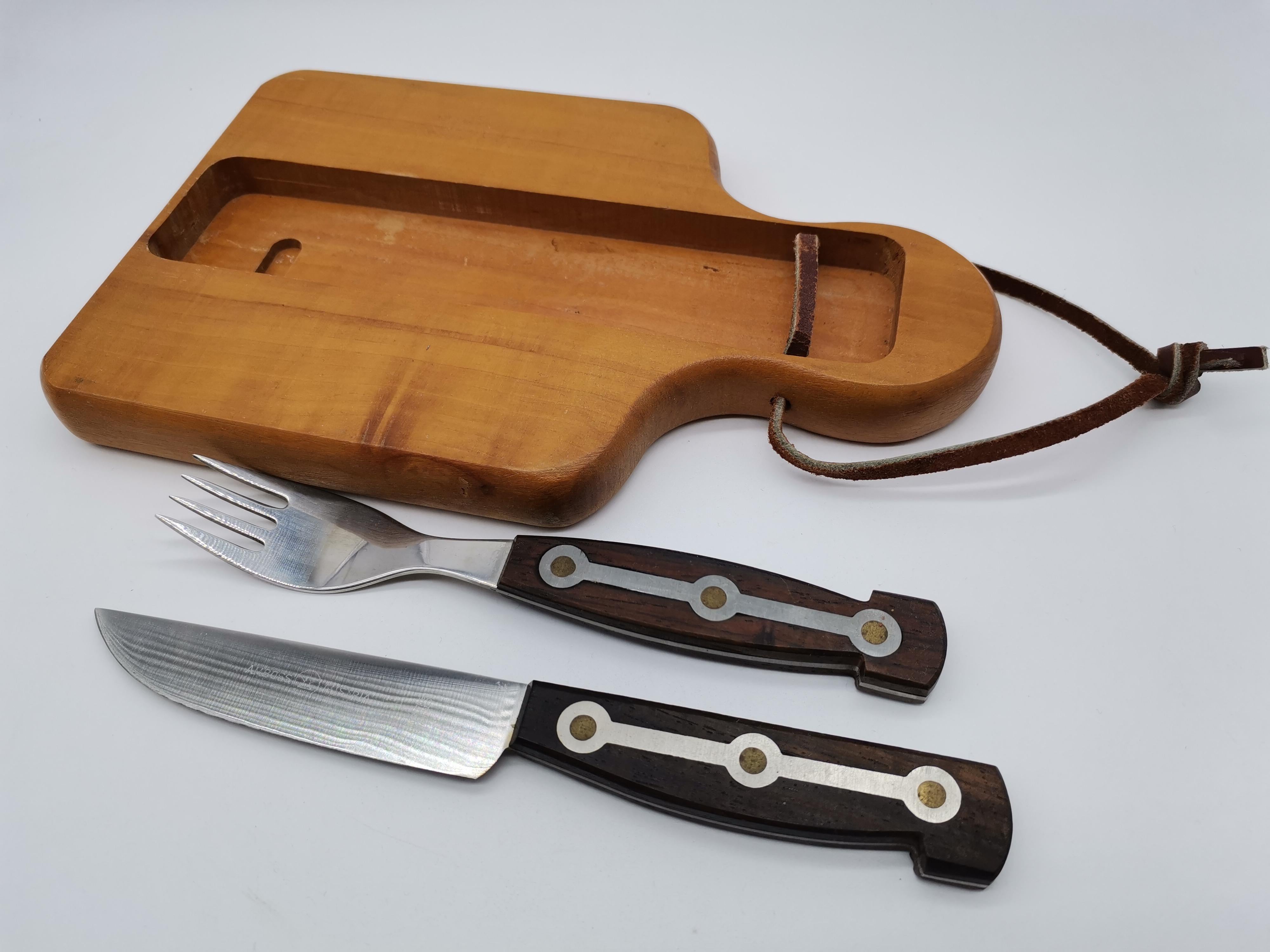 Pic Nic Set, Wood and Stainless Steel, Austria For Sale 2