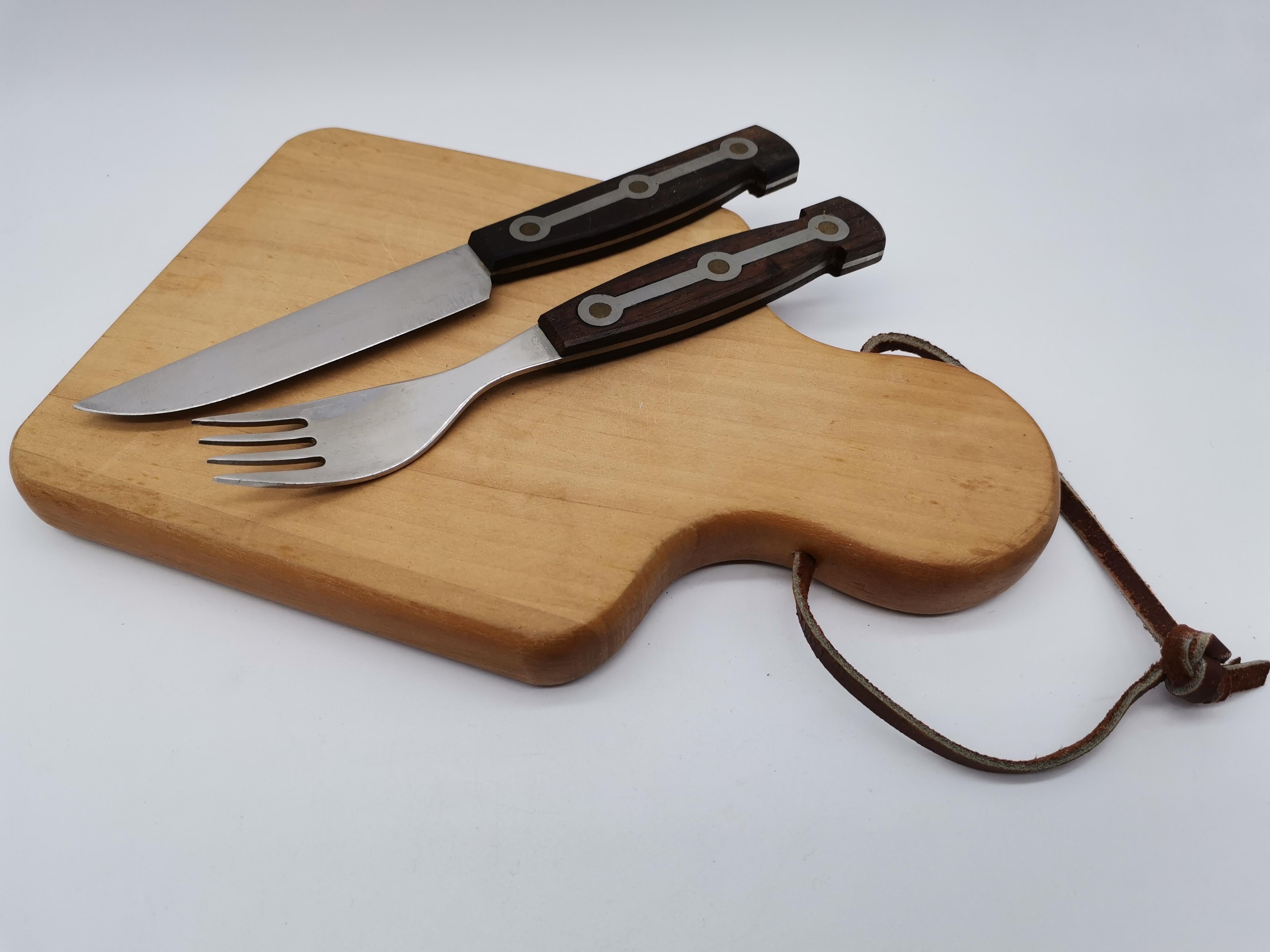 Pic Nic Set, Wood and Stainless Steel, Austria For Sale 3