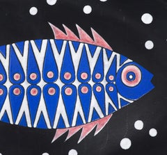 Picart Le Doux Black Fish Charger #2, France 1950's