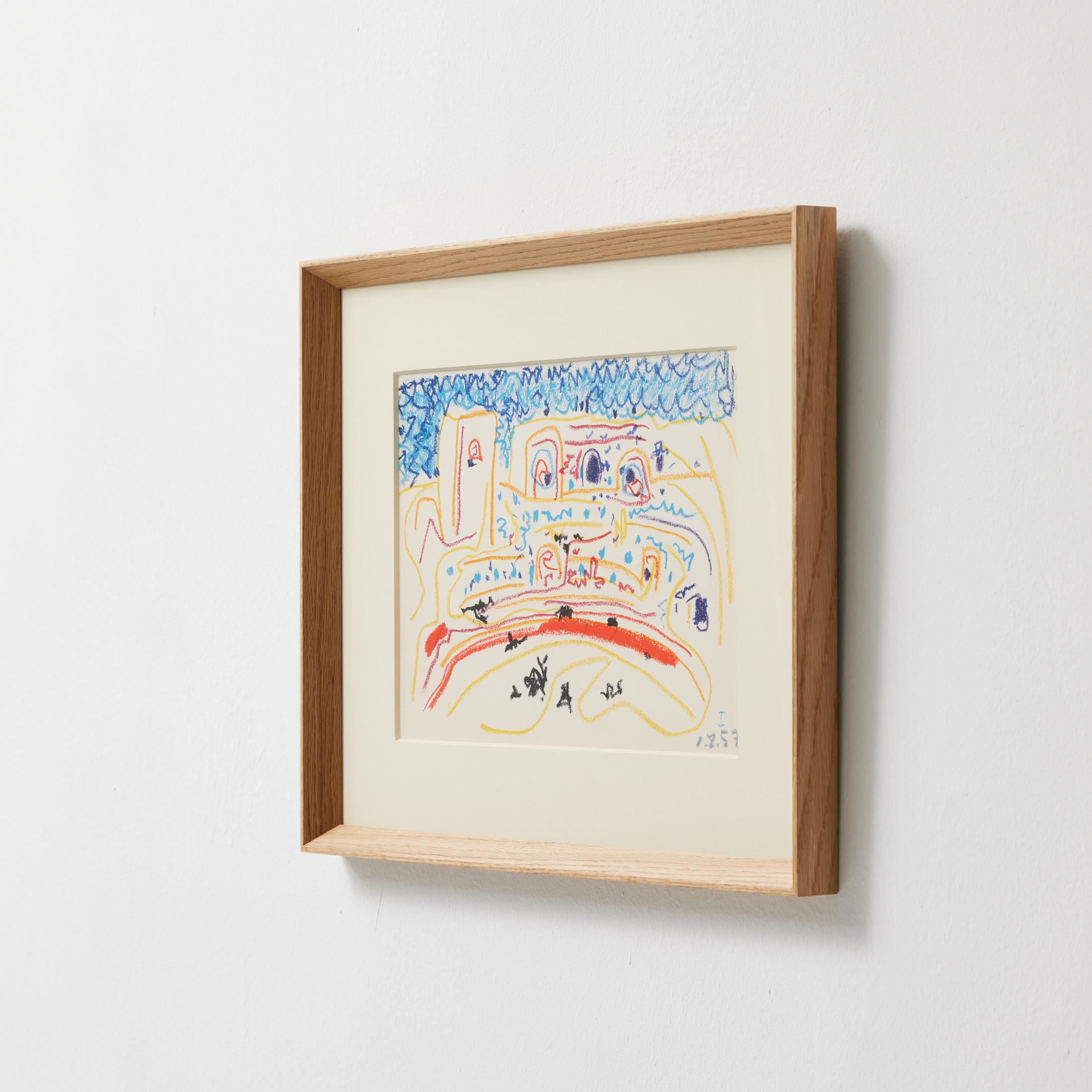 Picasso 1961 Lithographie von Toros y Toreros - Reproduktion einer Buntstiftzeichnung im Angebot 4