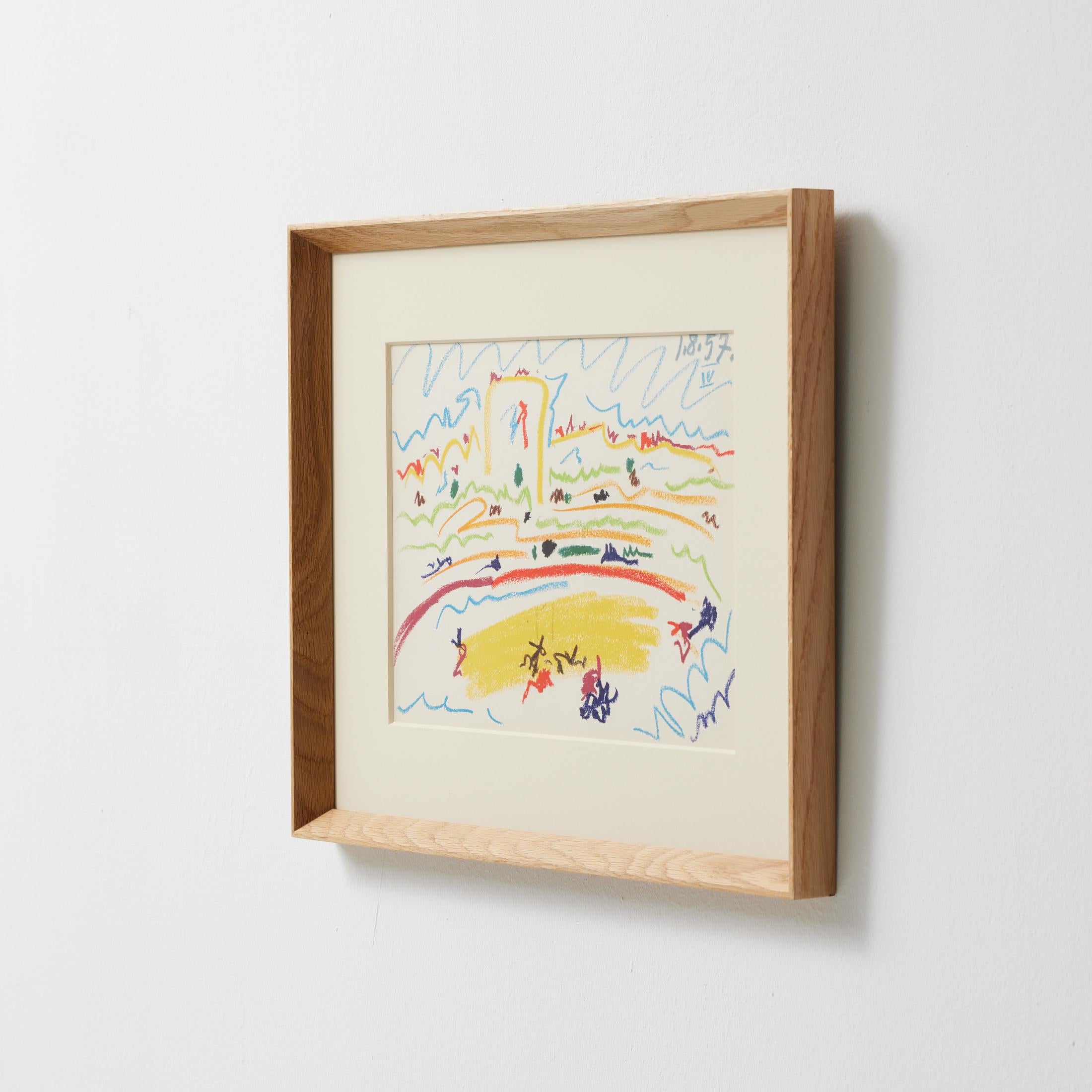 Picasso 1961 Lithographie von Toros y Toreros - Reproduktion einer Buntstiftzeichnung im Angebot 5