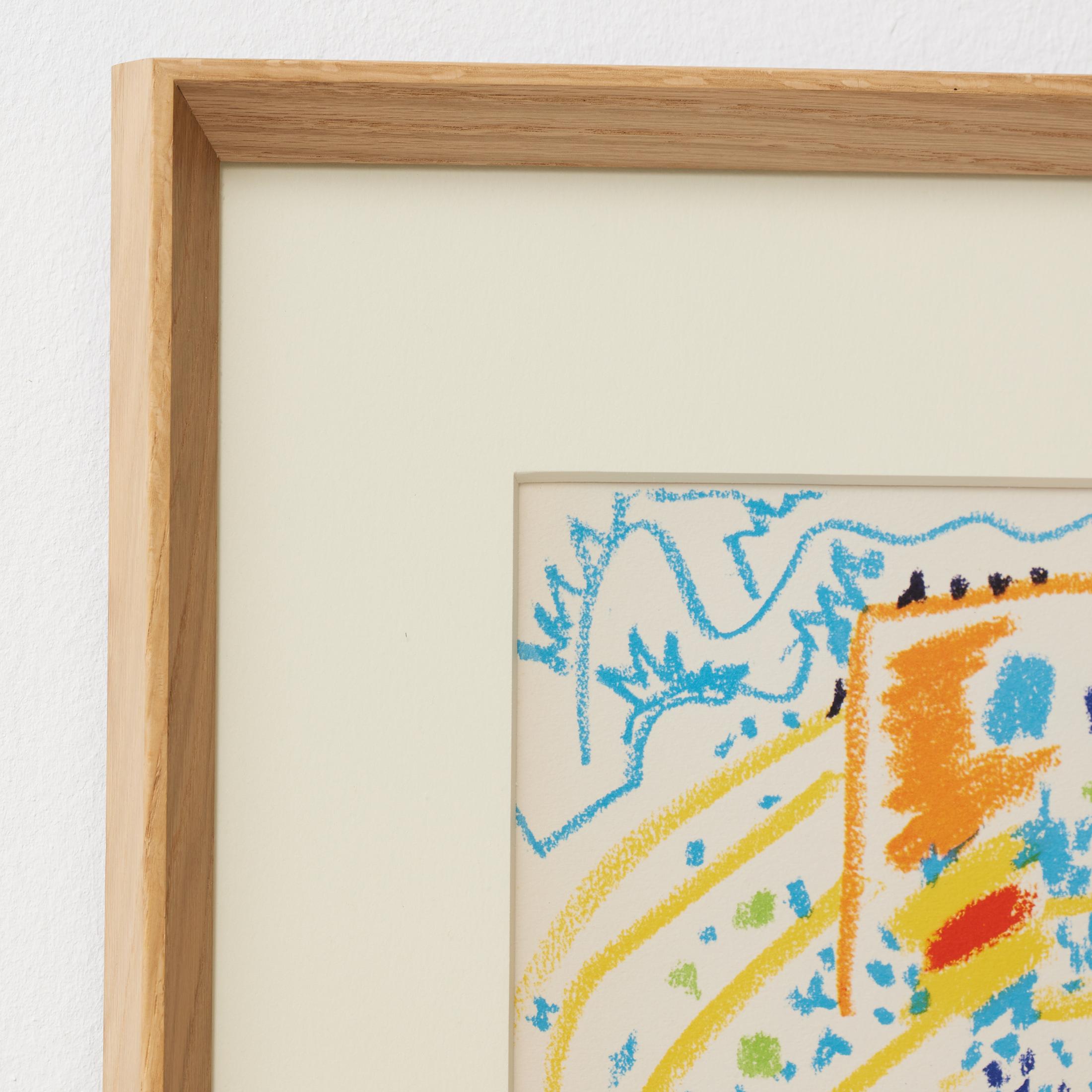Picasso 1961 Lithograph from Toros y Toreros — Crayon Drawing Reproduction (Mitte des 20. Jahrhunderts) im Angebot