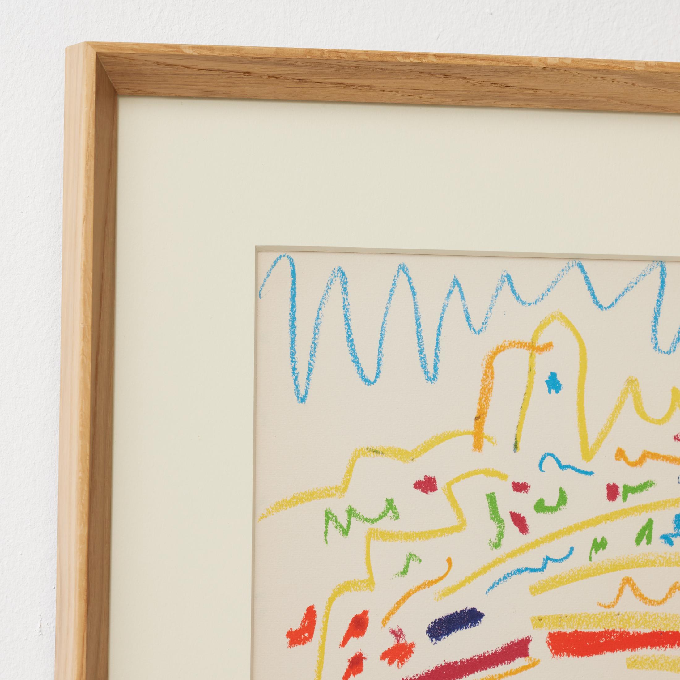 Picasso 1961 Lithograph from Toros y Toreros — Crayon Drawing Reproduction (Mitte des 20. Jahrhunderts) im Angebot