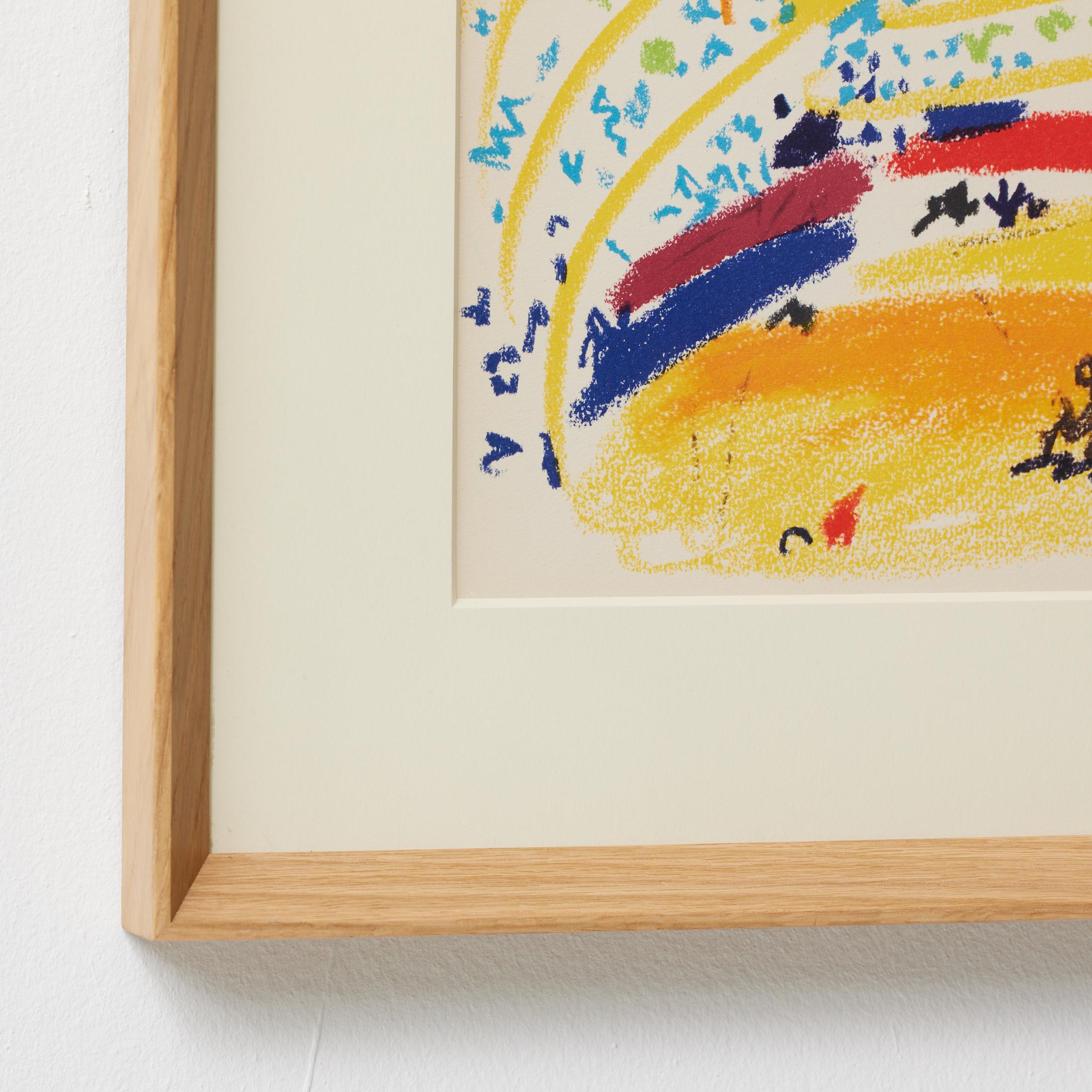 Picasso 1961 Lithograph from Toros y Toreros — Crayon Drawing Reproduction (Papier) im Angebot