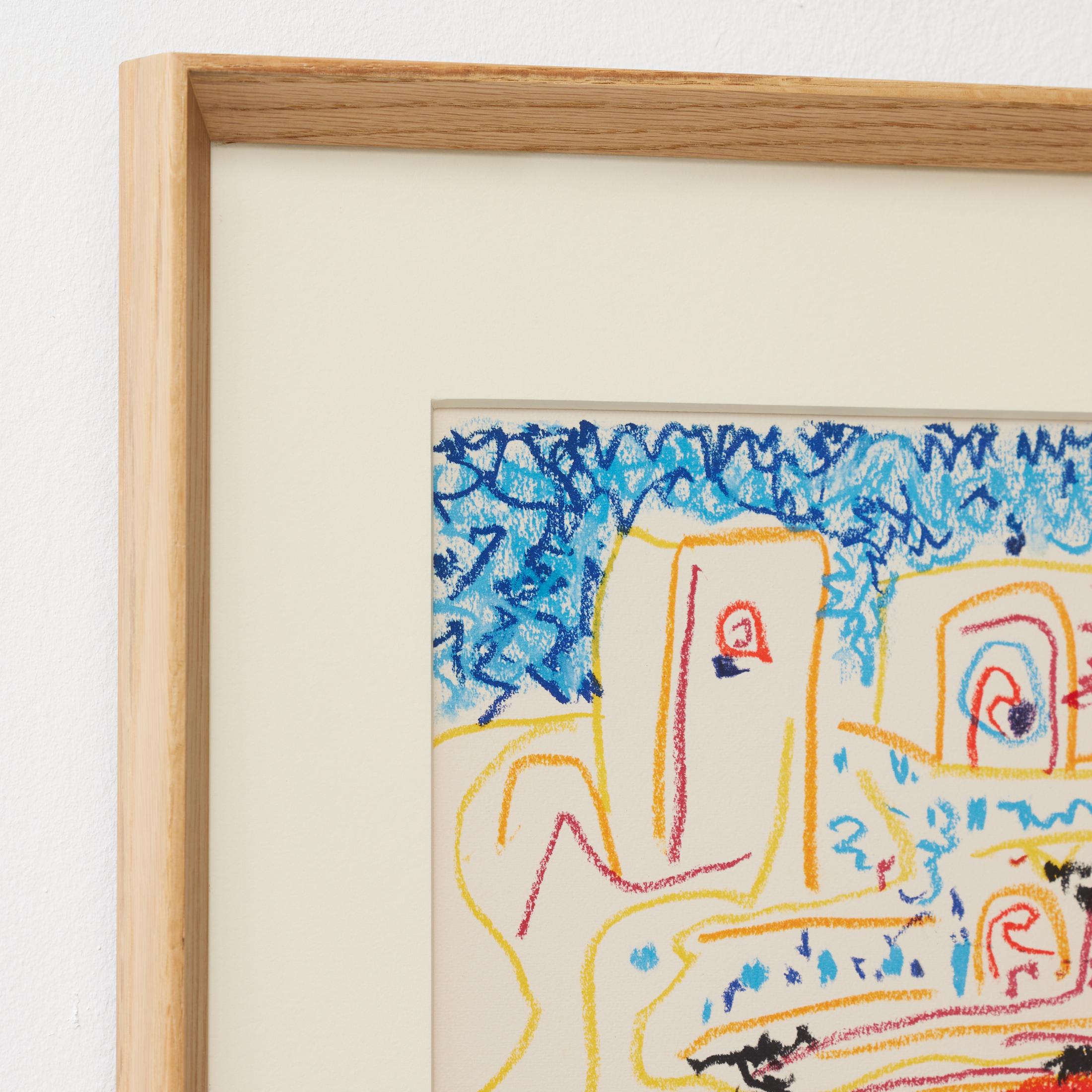 Picasso 1961 Lithographie von Toros y Toreros - Reproduktion einer Buntstiftzeichnung (Papier) im Angebot