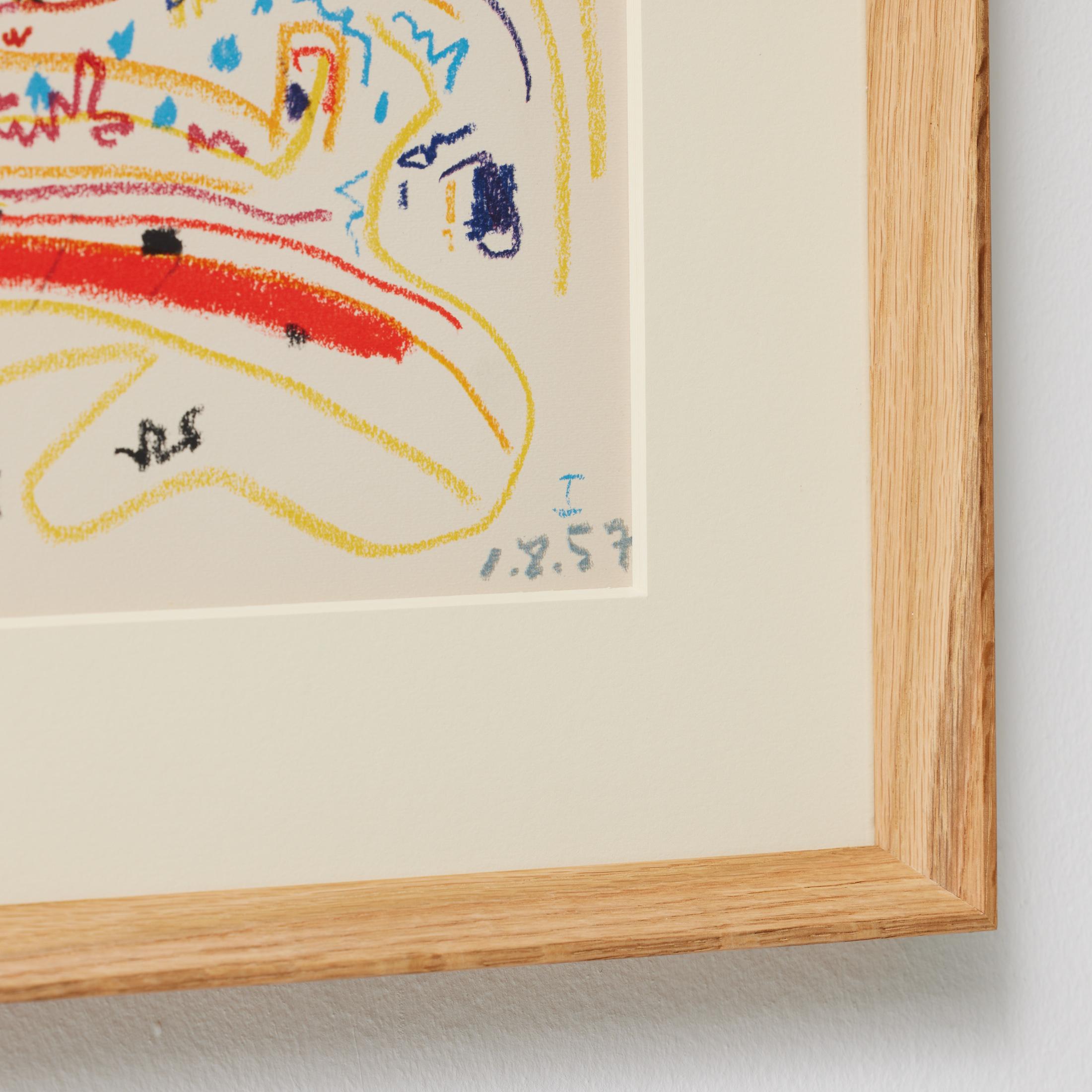 Picasso 1961 Lithographie von Toros y Toreros - Reproduktion einer Buntstiftzeichnung im Angebot 2