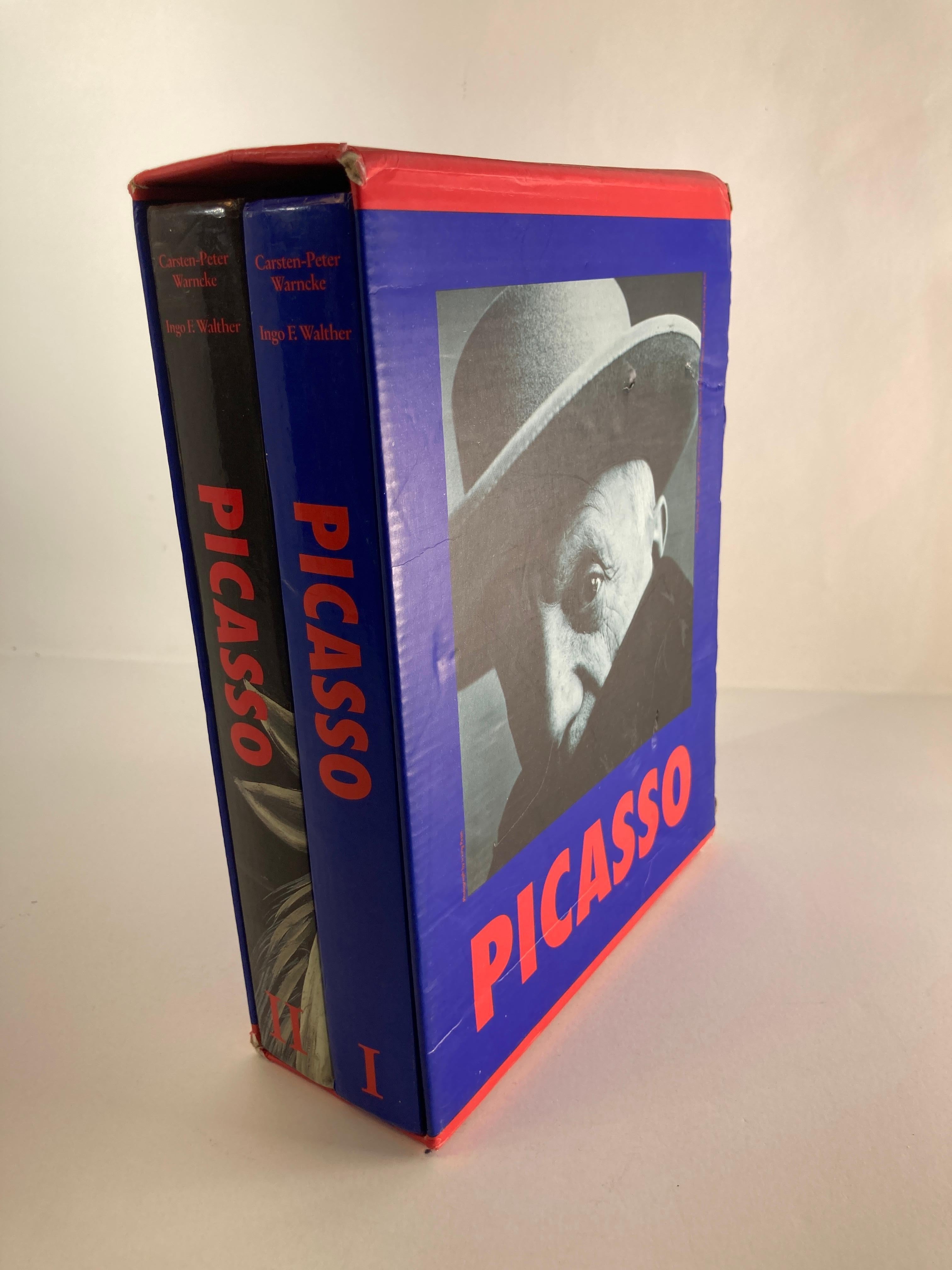 PABLO PICASSO 1881-1973 by Carsten-Peter Warncke; Ingo F. Walther Illustrated by Pablo Picasso Published by Benedikt Taschen.Germany 1995 (Vol I: The Works 1890-1936, pp. 1-380,  Vol II: The Works 1937-1973, pp. 381-740).  2 volumes, large format. 