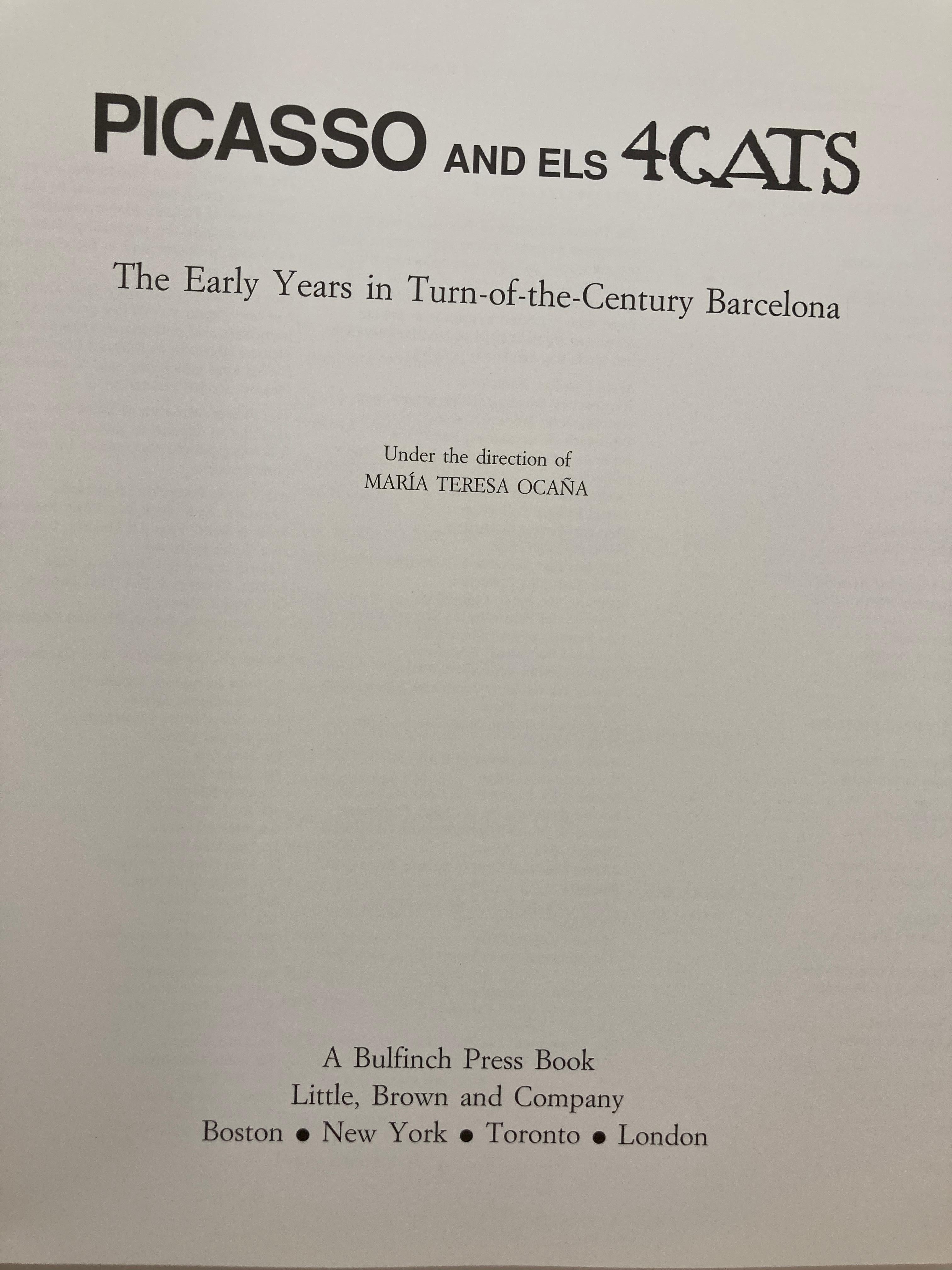 Picasso and els 4 Gats Book by Pablo Picasso Hardcover Book In Good Condition In North Hollywood, CA