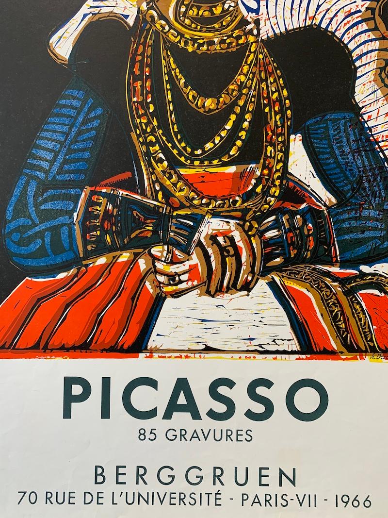 French 'PICASSO BERGGRUEN' Original Vintage Art & Exhibition Poster, 1966 