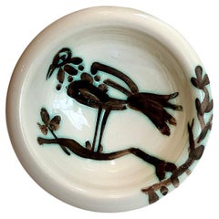 Picasso Cenicero de cerámica / taza "Oiseau sur la branche" Edición Madoura 1952