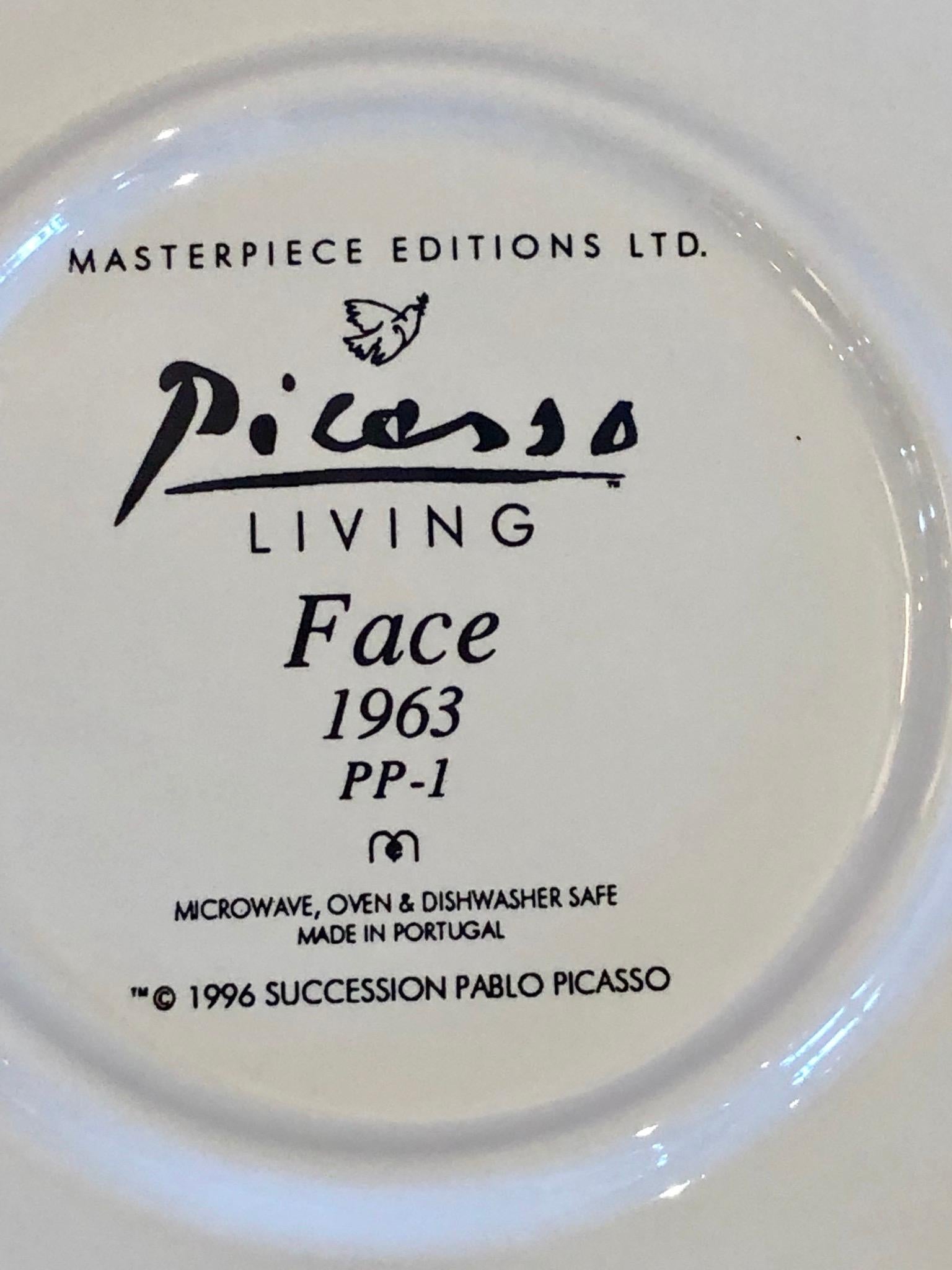 PICASSO LIVING LUNCH/DESSERT PLATE 8” 1995 MASTERPIECE EDITIONS LTD 