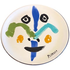 Picasso Ceramic Decorative Plate "Face 1963" Masterpiece Edition