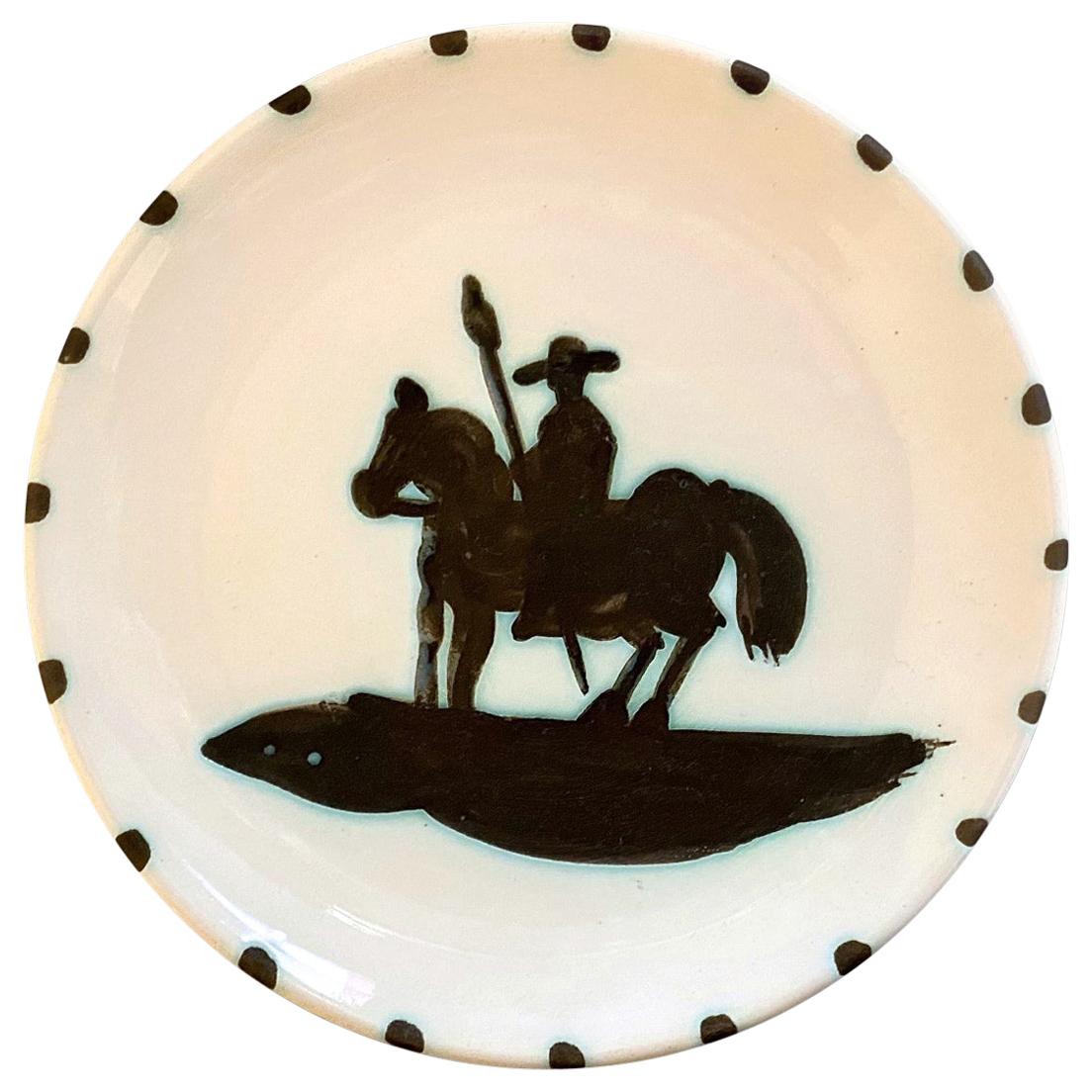 Picasso Ceramic Edition Madoura "Picador" Round Plate, 1952