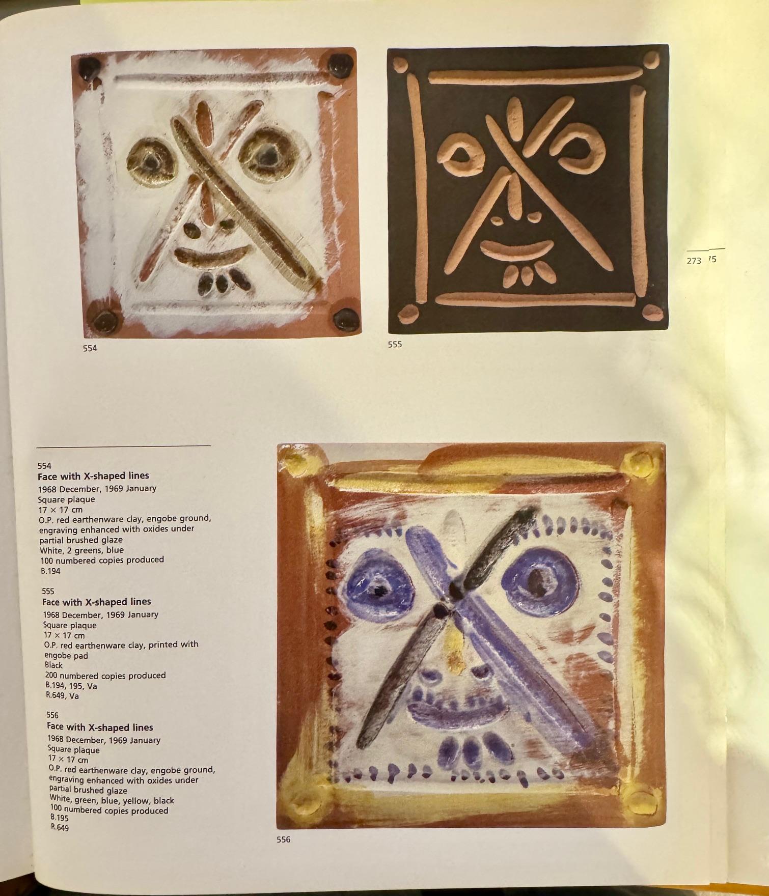 Picasso Ceramic Edition Madoura , Square plaque 