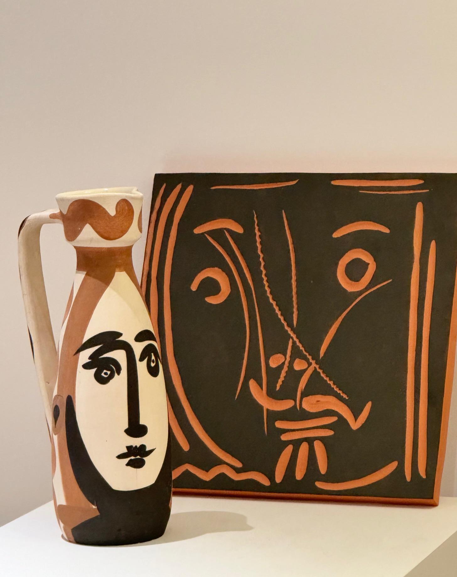 French Picasso Ceramic Edition Madoura , Square plaque 