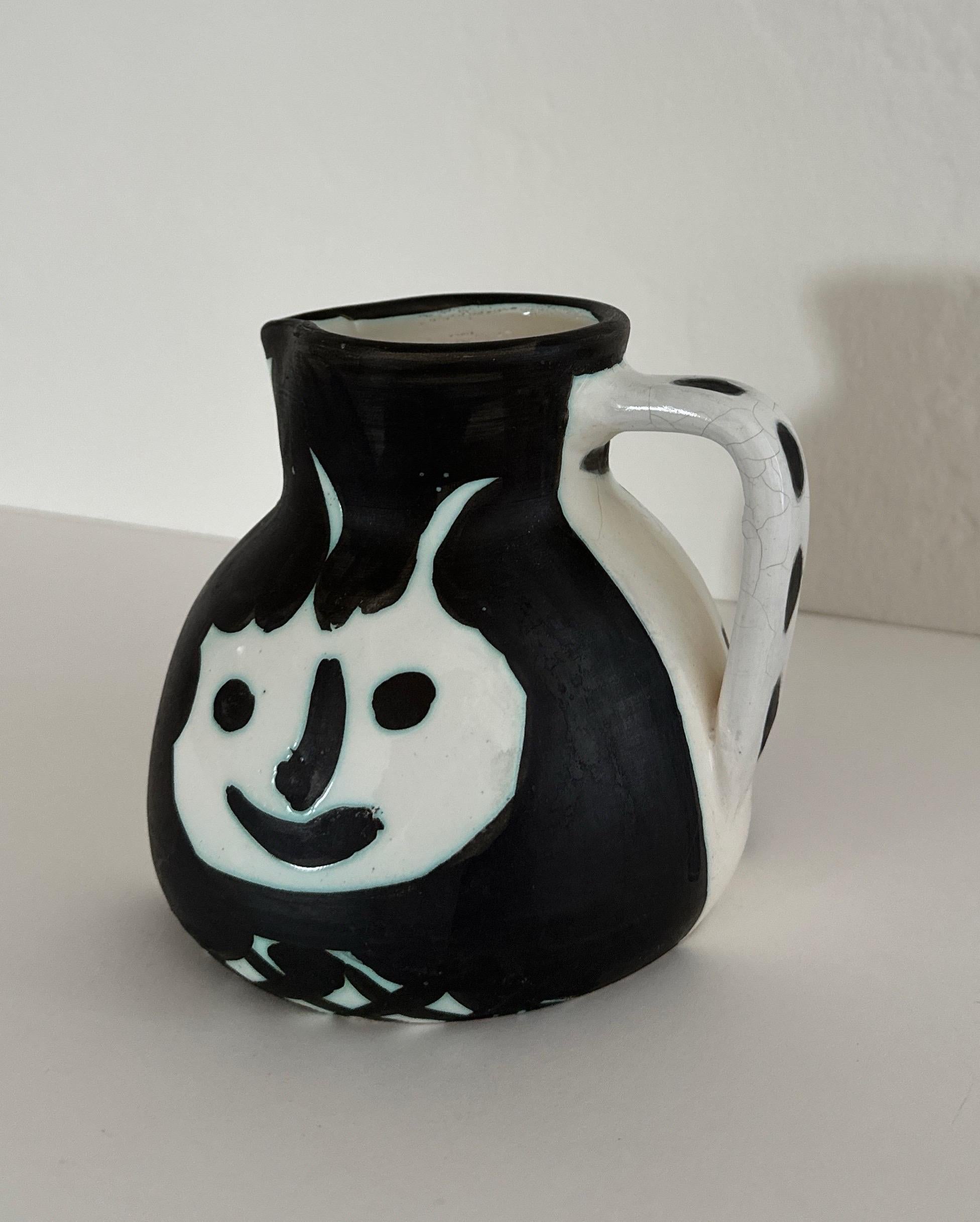 Mid-20th Century Picasso Ceramic Pitcher For Sale