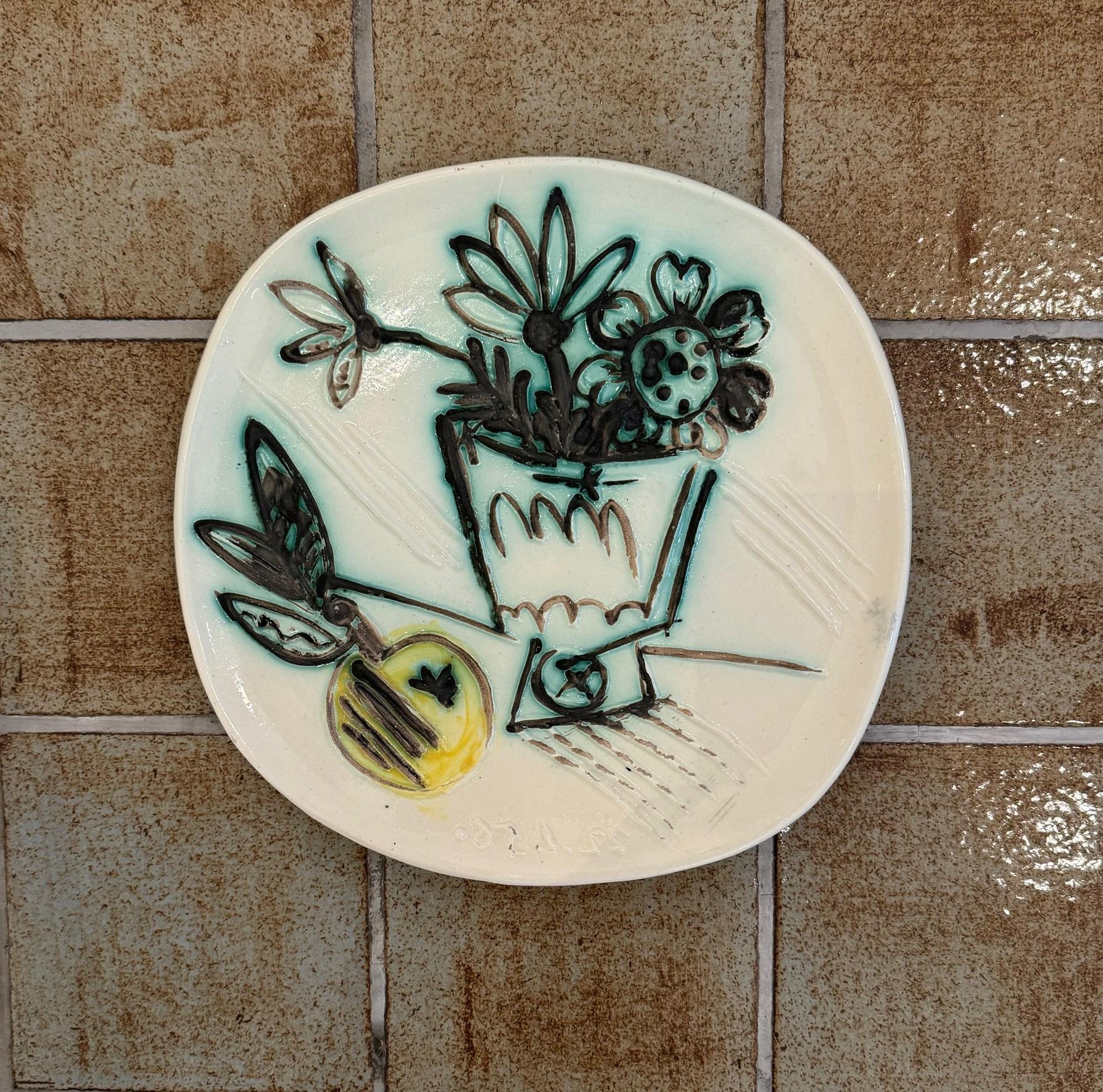 French Picasso Ceramic Plate  