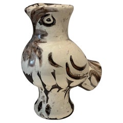 Jarrón de cerámica Picasso  "Búho de madera" Edición Madoura 1969