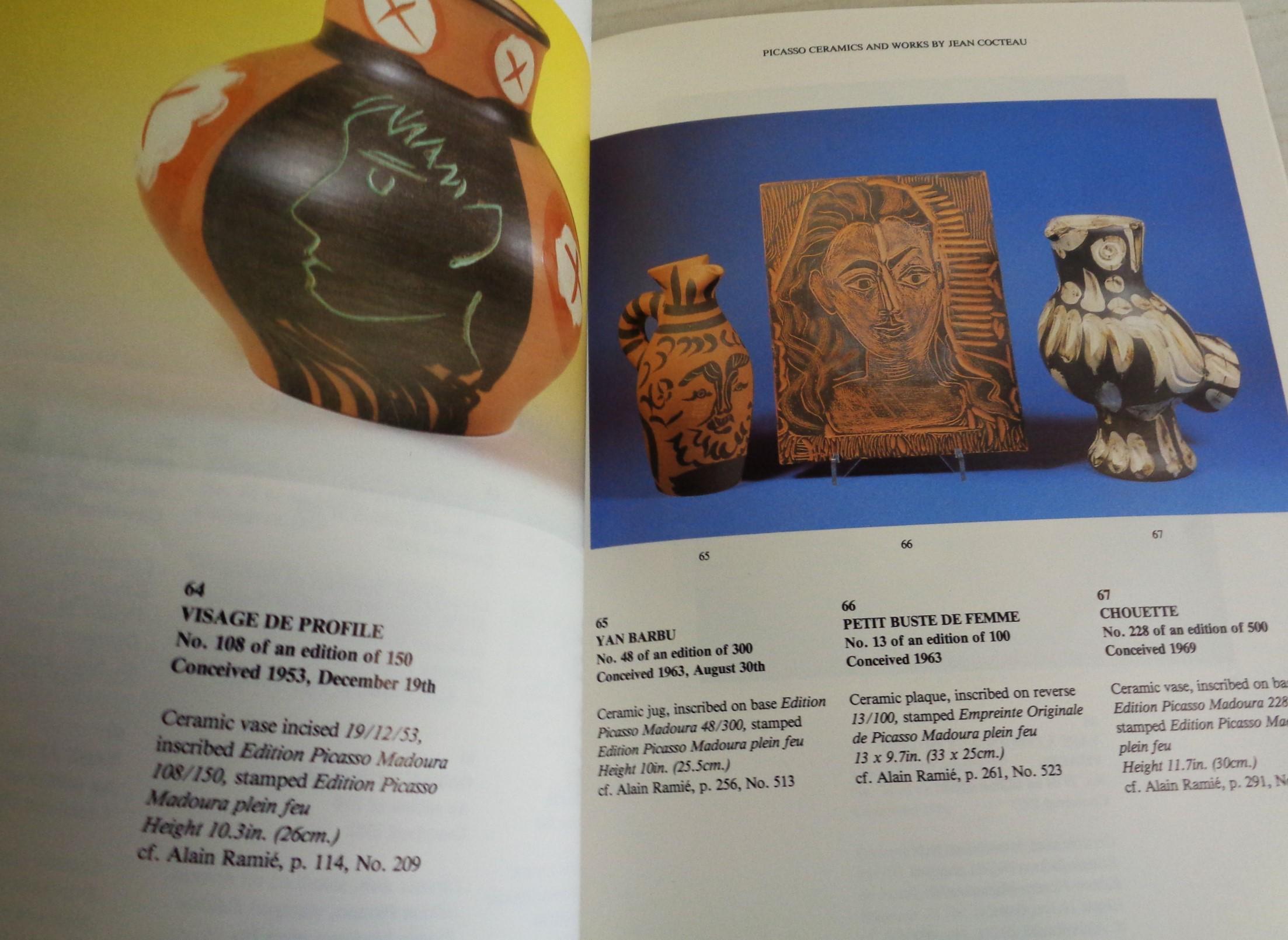 PICASSO CERAMICS und Werke von Jean Cocteau - 1991 Bonhams, London (Papier) im Angebot