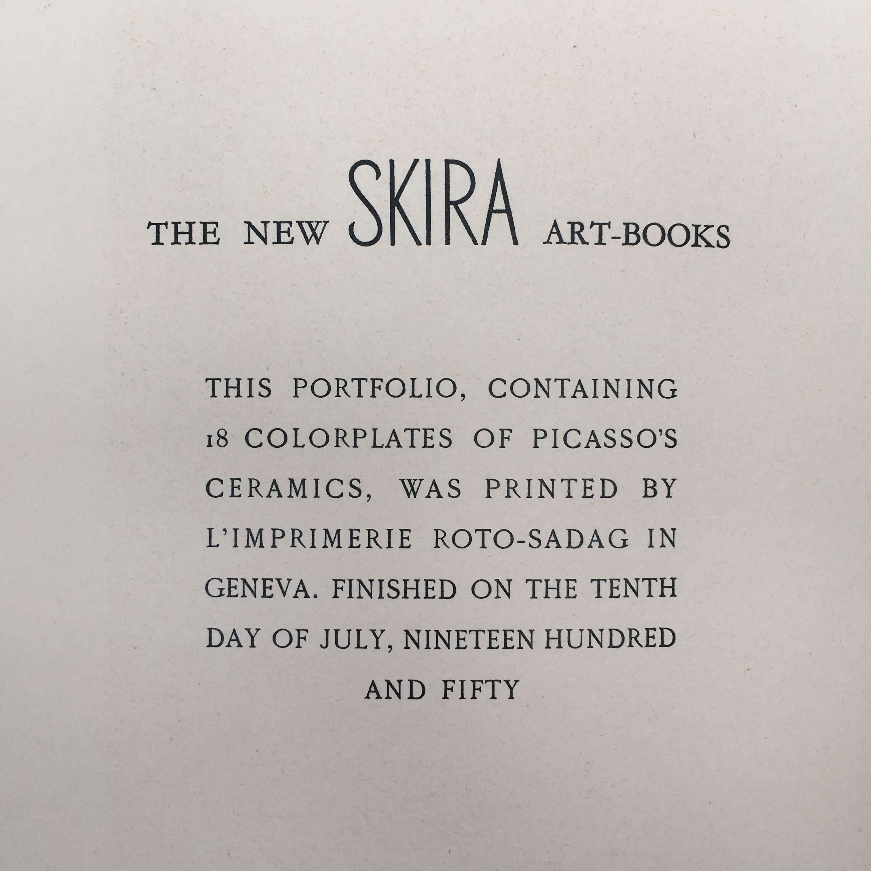 Picasso-Keramik. Buch 1. englischsprachige Ausgabe:: 1950 (Schweizerisch)