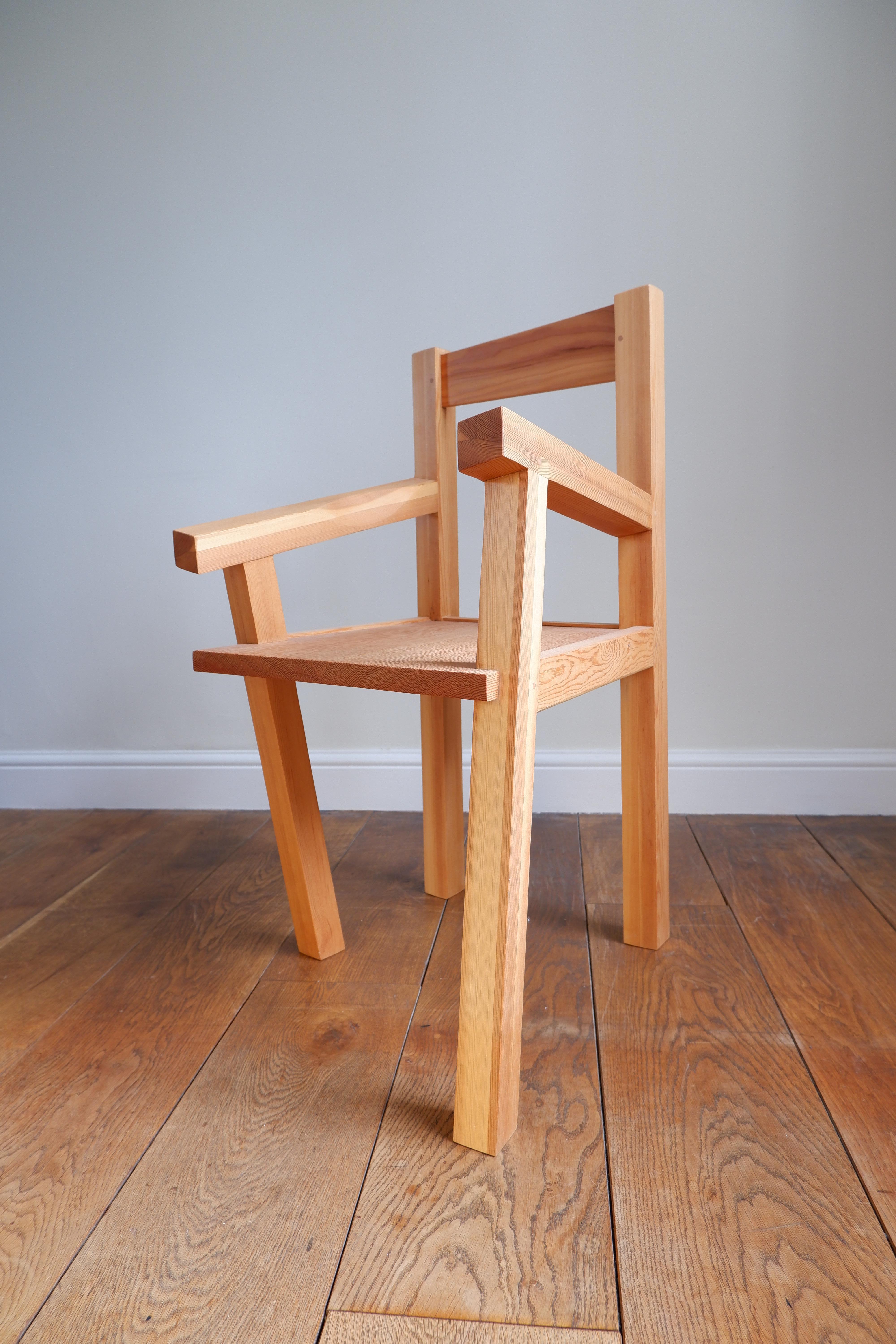 Part of the Cubist Collection, the Picasso Chair is hand crafted from pine and douglas fir. 

A playful piece inspired by Picasso’s ‘Femme Assise Devant la ​​Fenêtre’ that can add a sculptural element to any room.

Please note that due to the
