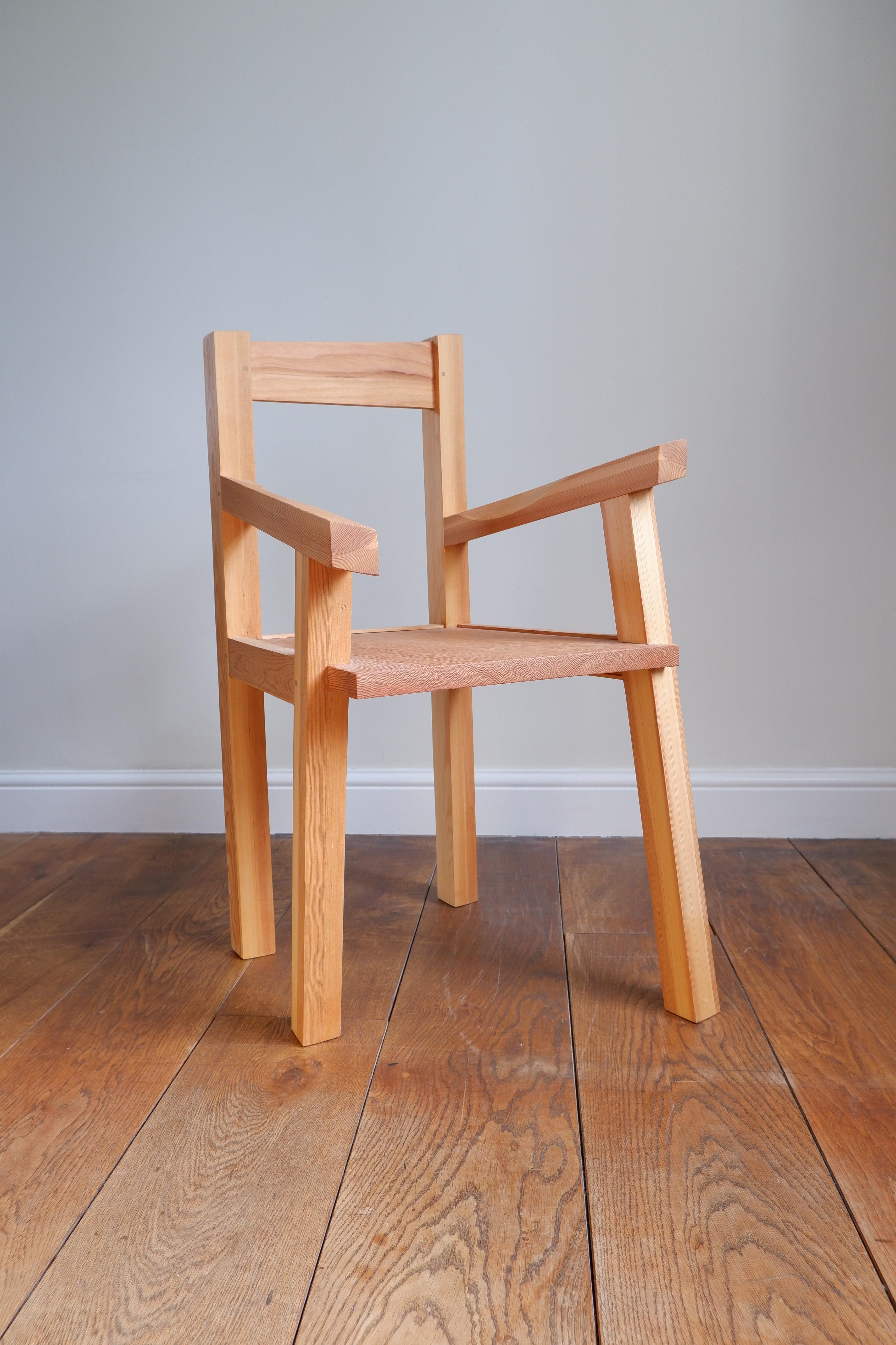 British Picasso Chair, by Josh Page Studio. Side Chair in Pine and Douglas Fur wood. For Sale