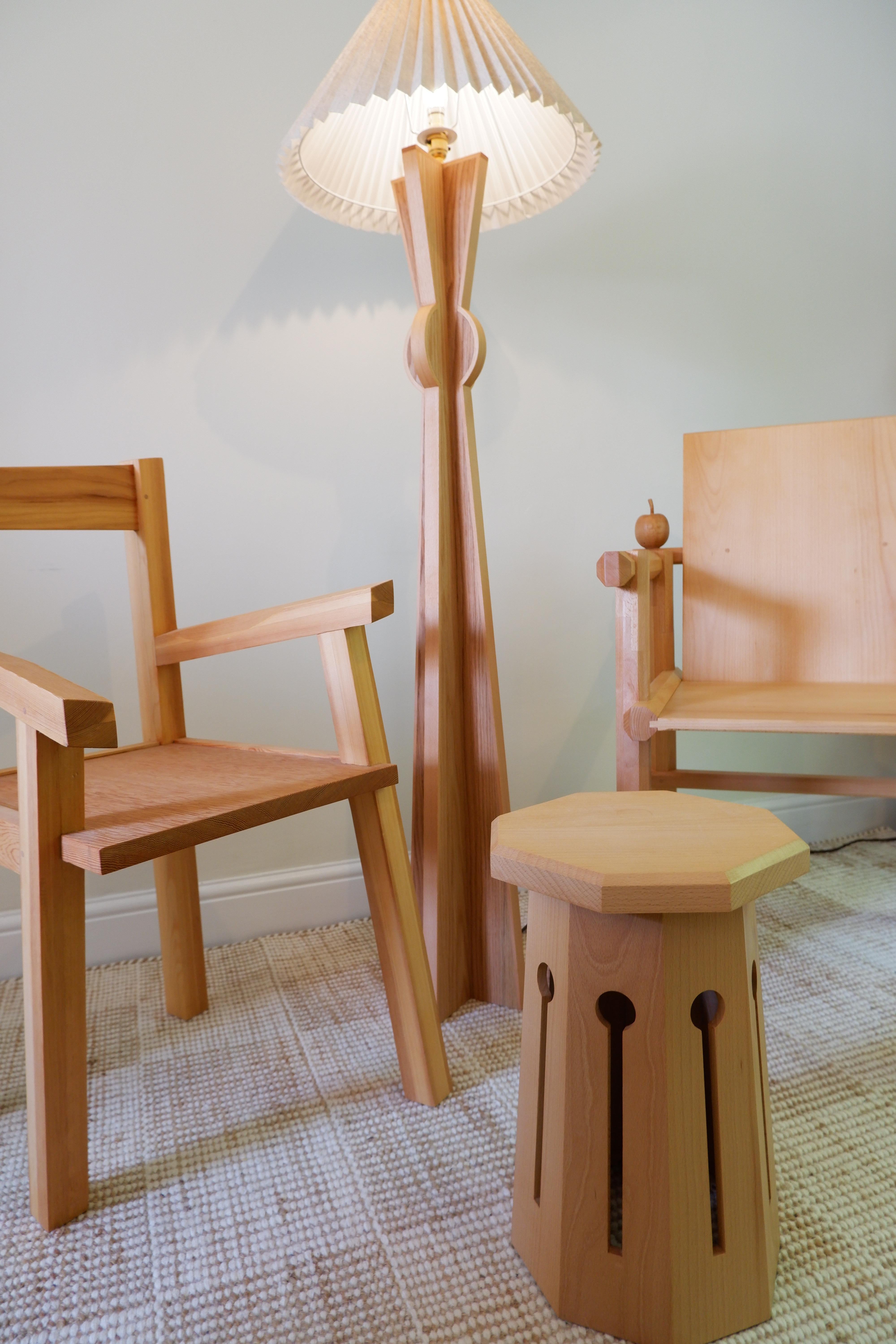 Contemporary Picasso Chair, by Josh Page Studio. Side Chair in Pine and Douglas Fur wood. For Sale