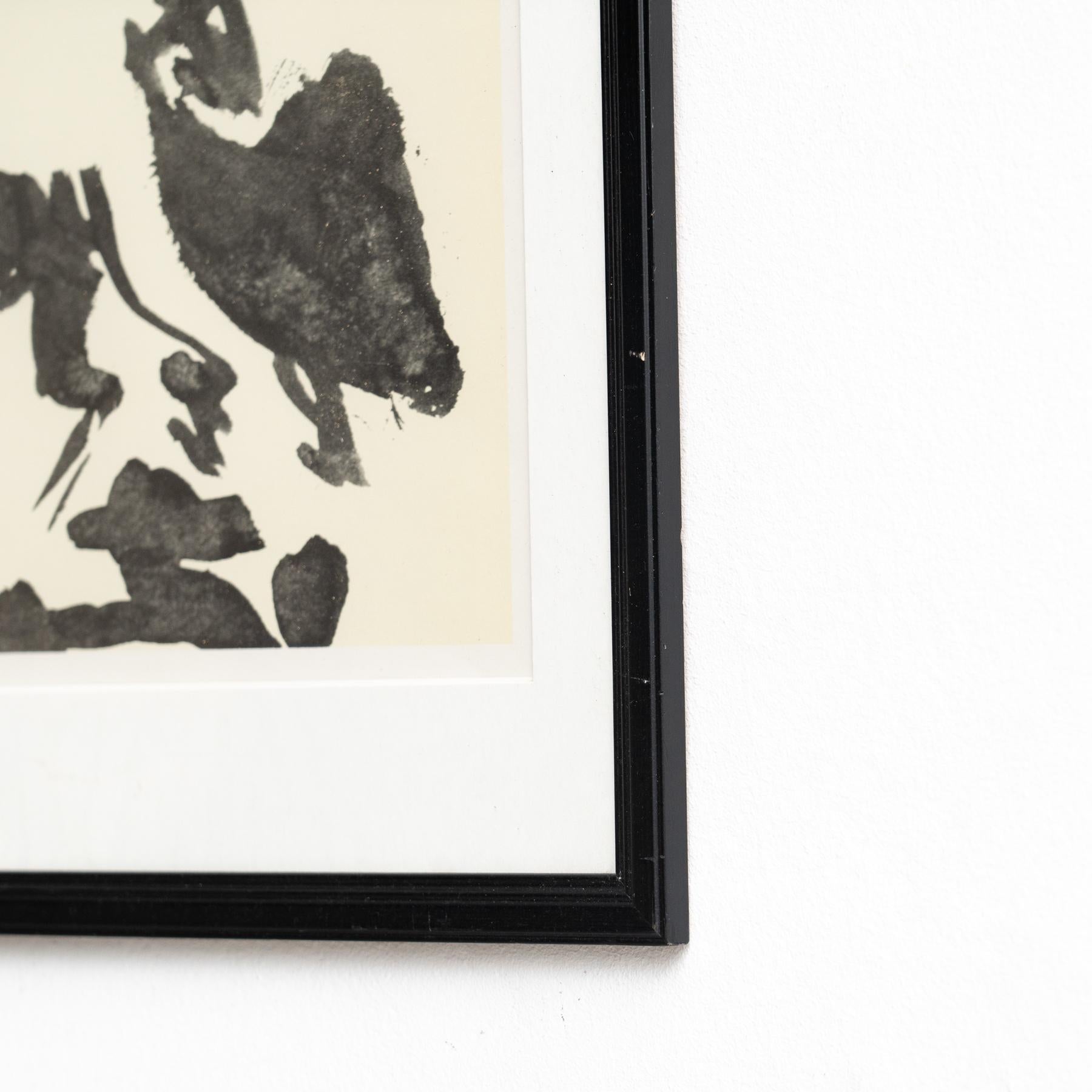Dibujo de Picasso Impresión en blanco y negro en venta 3