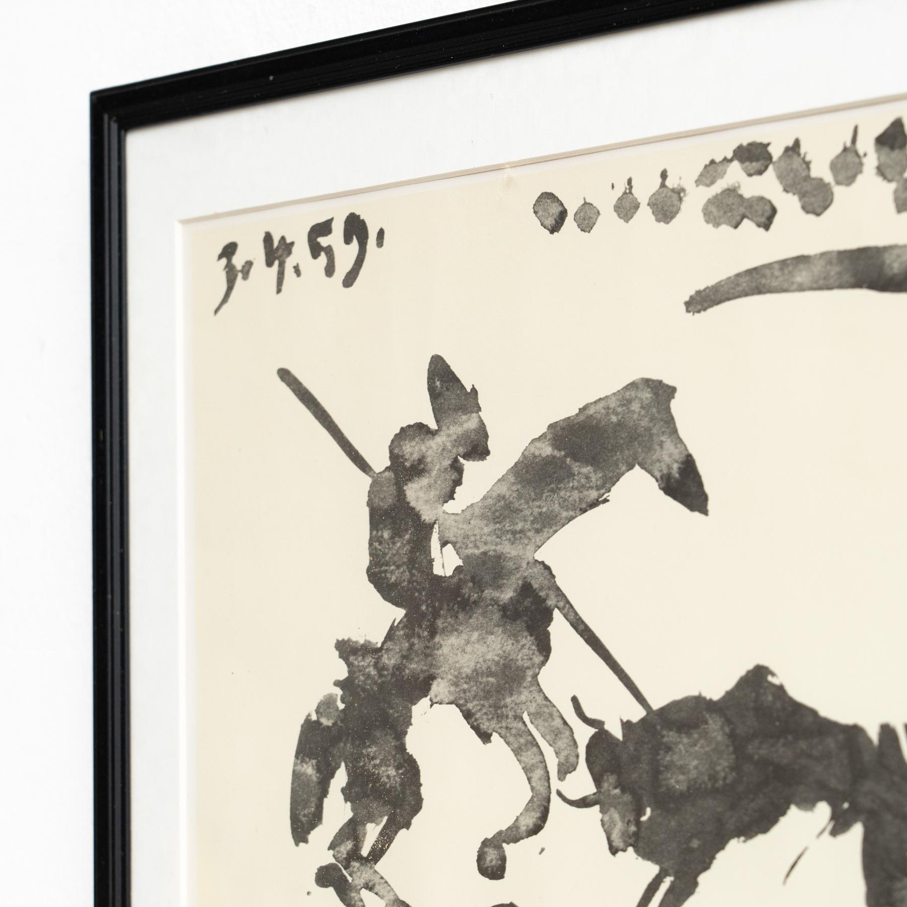 Dibujo de Picasso Impresión en blanco y negro en venta 2