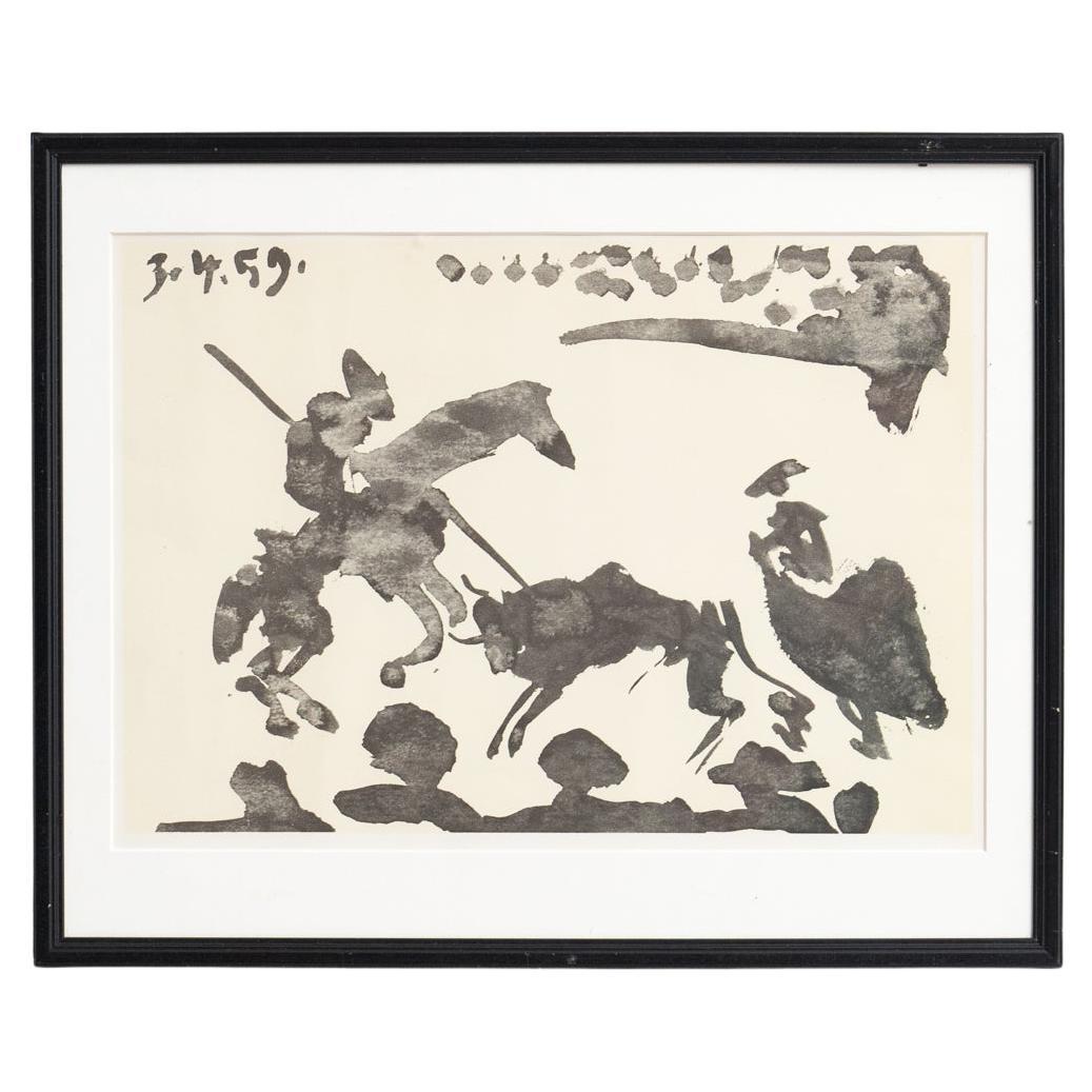 Dibujo de Picasso Impresión en blanco y negro en venta