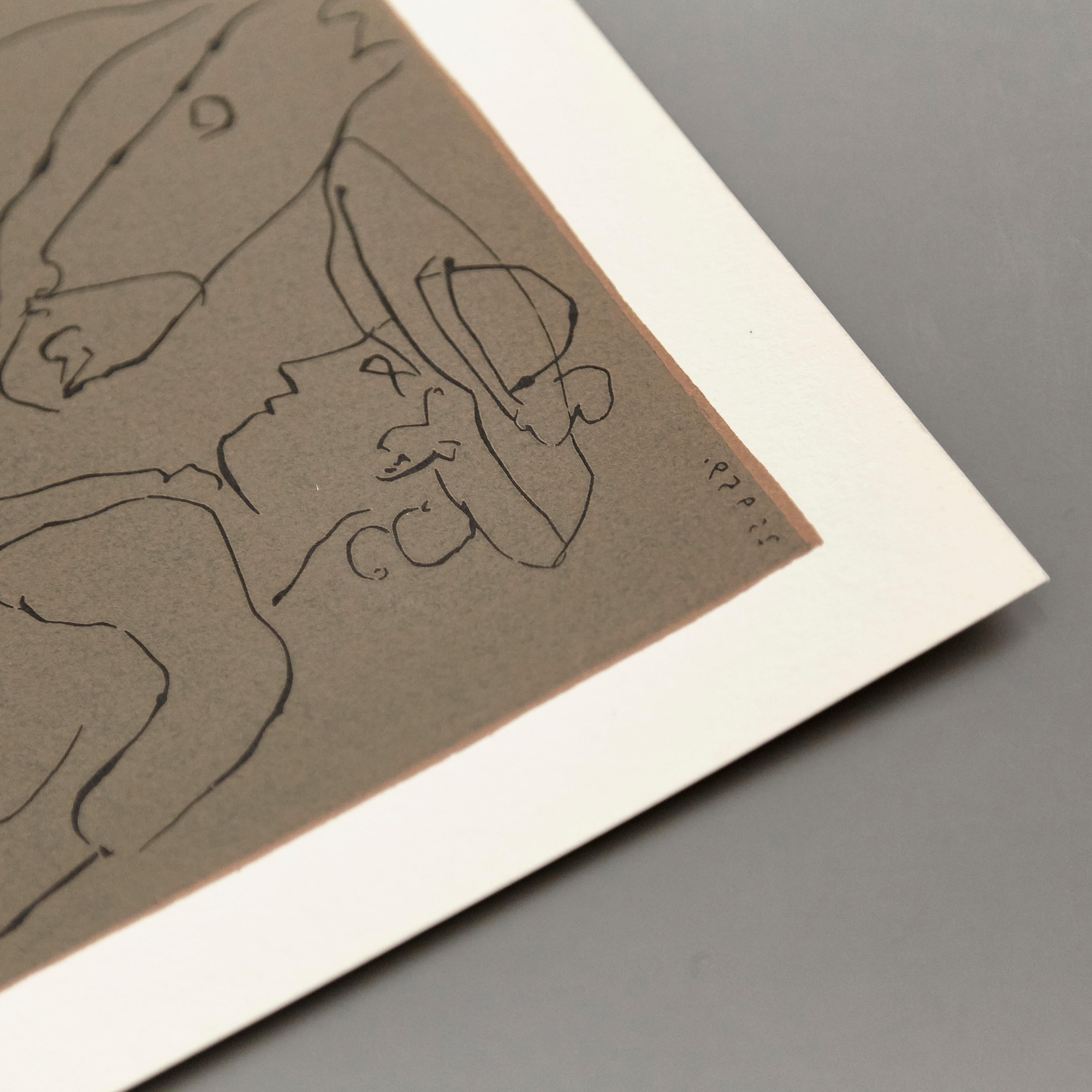 Picasso Drawing Lithography In Good Condition In Barcelona, Barcelona