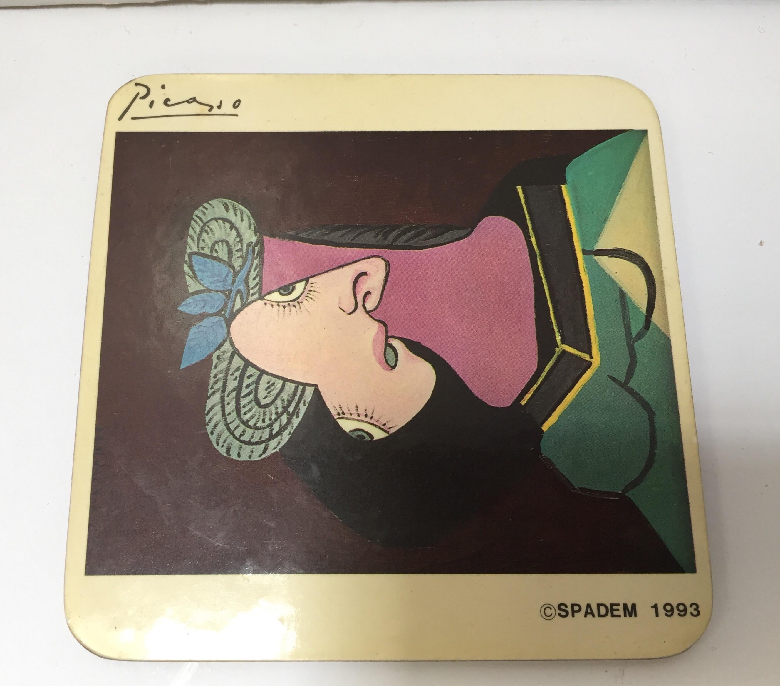 Picasso Drink Coasters in Box by S.P.A.D.E.M, Paris 1