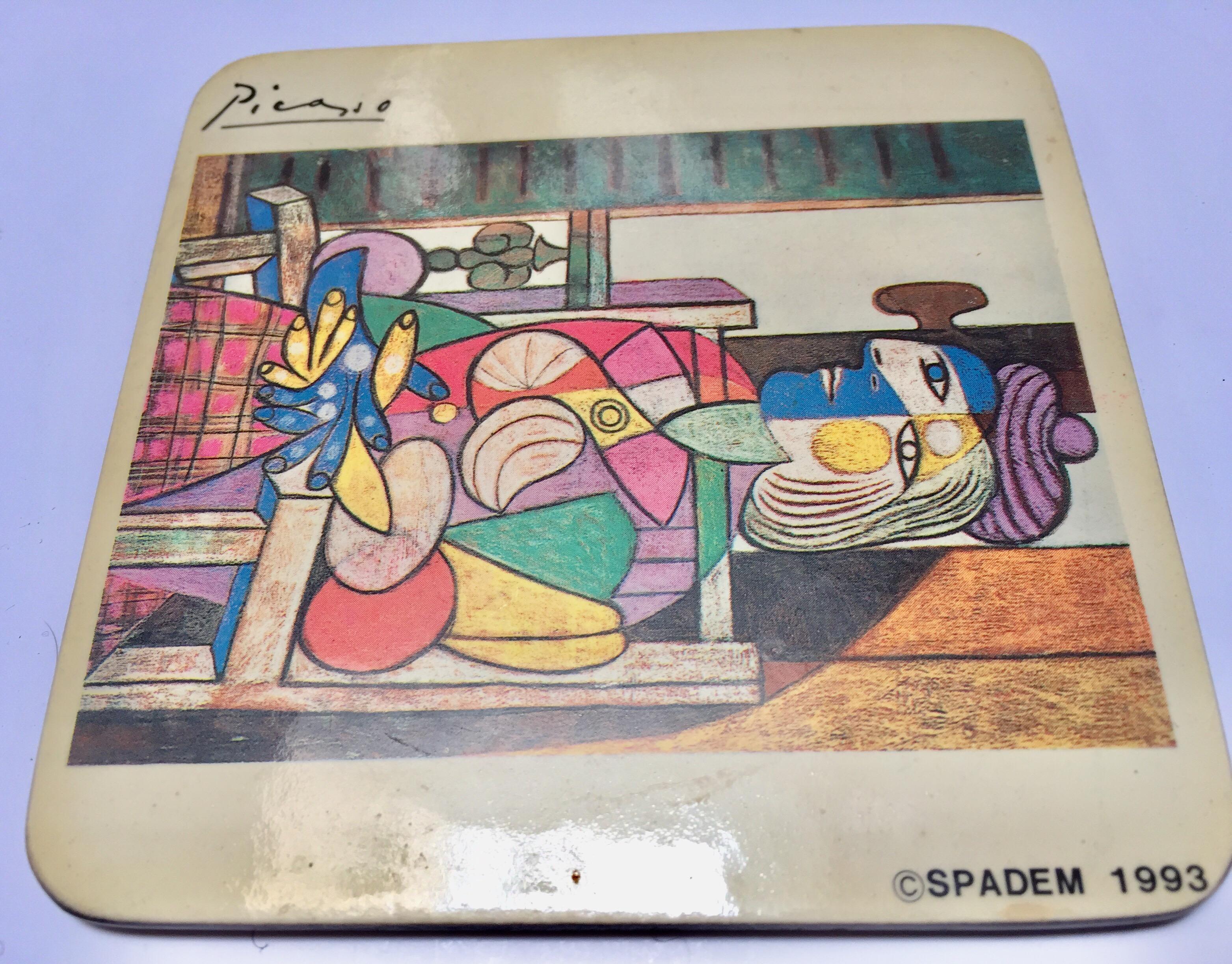 Picasso Drink Coasters in Box by S.P.A.D.E.M, Paris In Good Condition In North Hollywood, CA