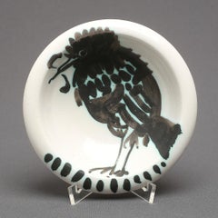 Picasso Edition Madoura "Bird with a worm" Ash-Tray, 1952