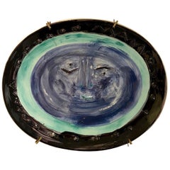 Picasso Edition Madoura Ceramic Dish "Face in an oval", 1955