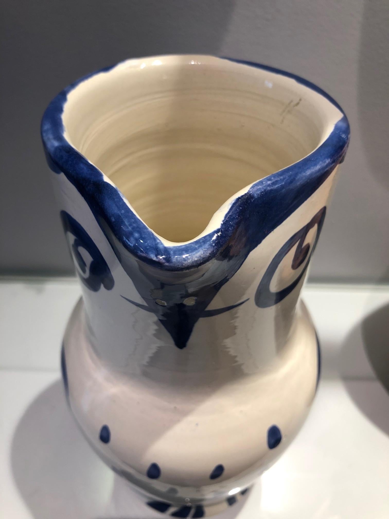 Ceramic Picasso Edition Madoura Turned Pitcher 