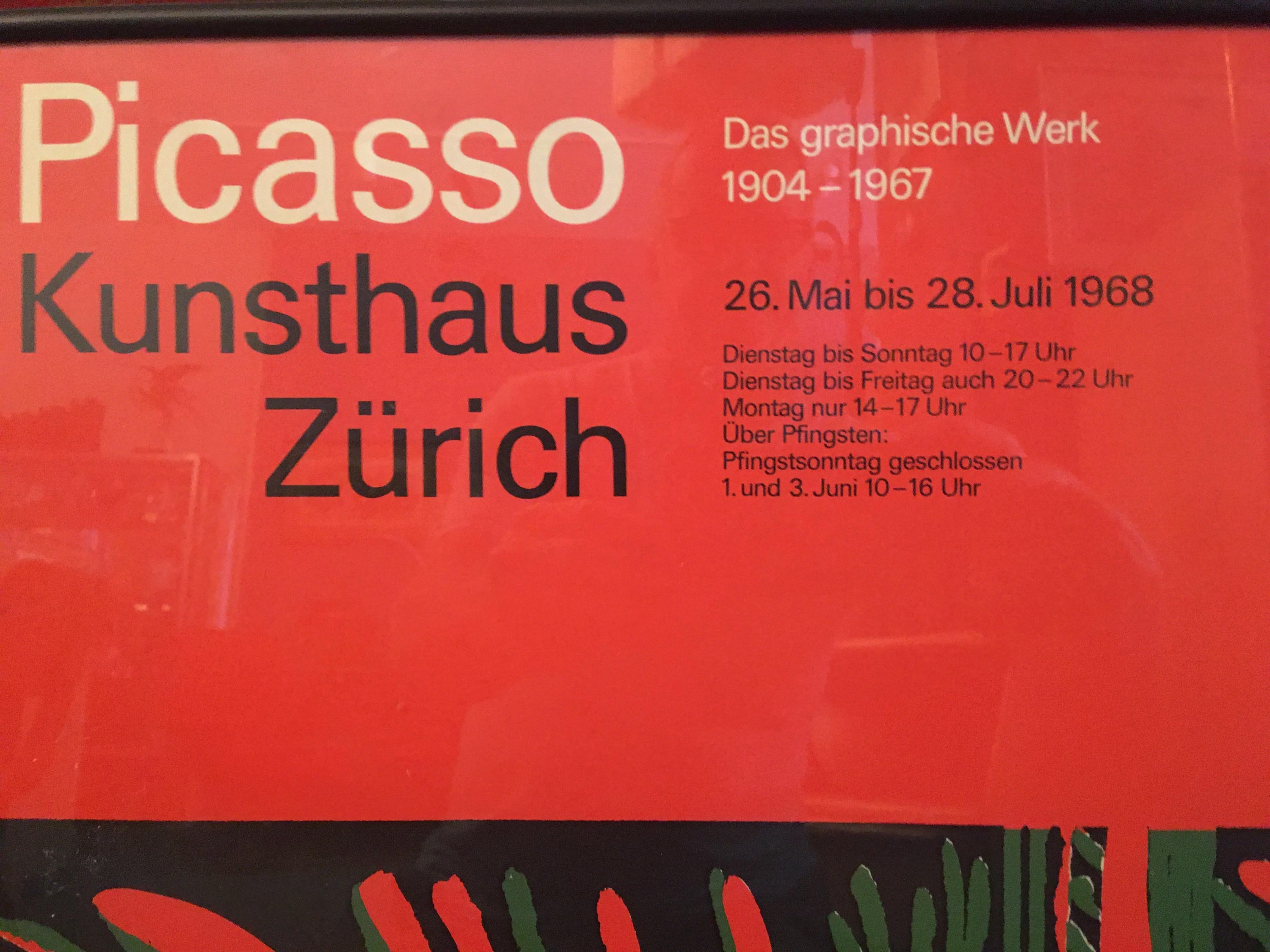 Mid-Century Modern Picasso Exhibition Poster 1968